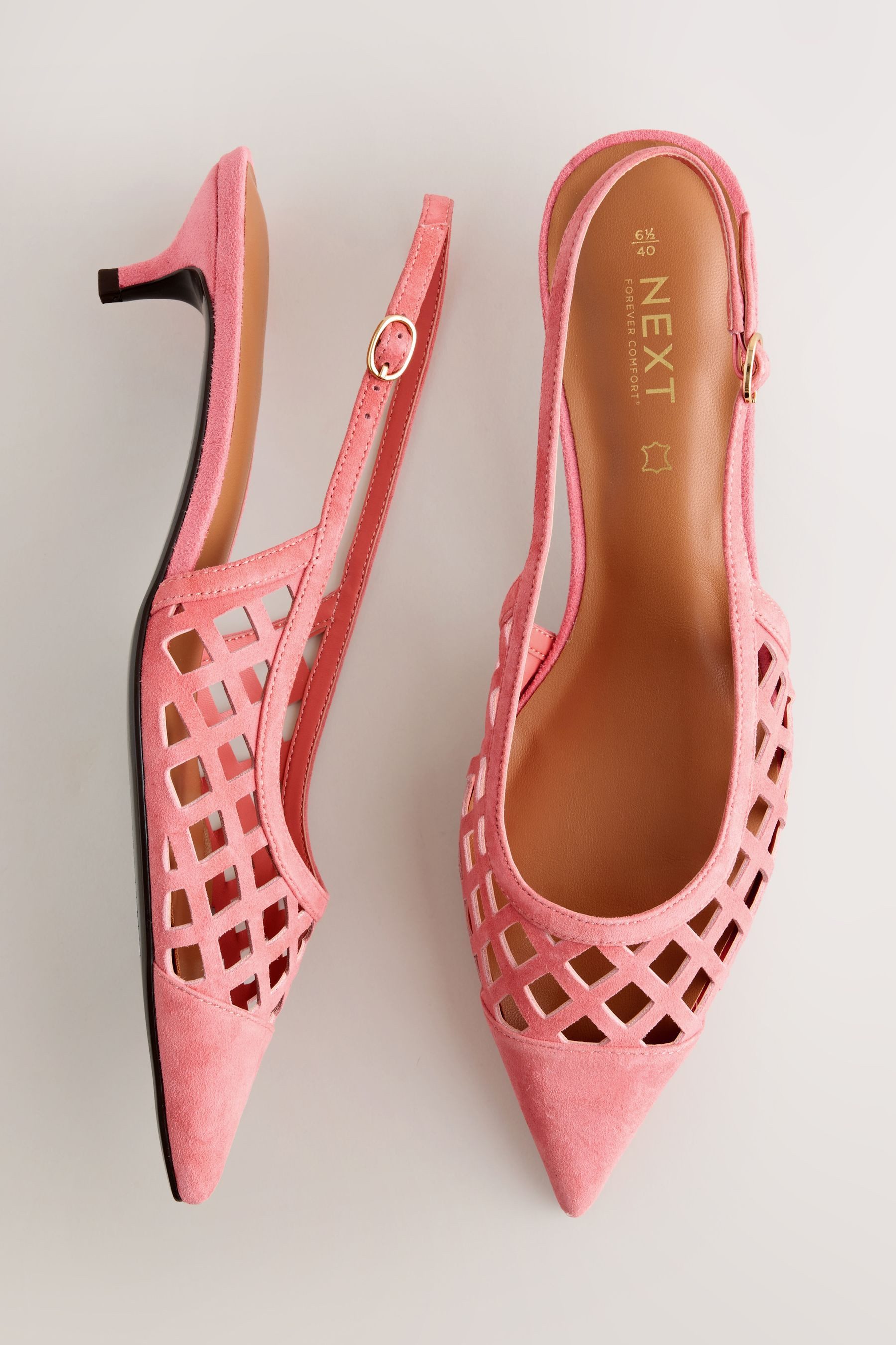 Next Forever Comfort® Leder-Slingbacks mit Absatz Slingsandale (1-tlg) günstig online kaufen