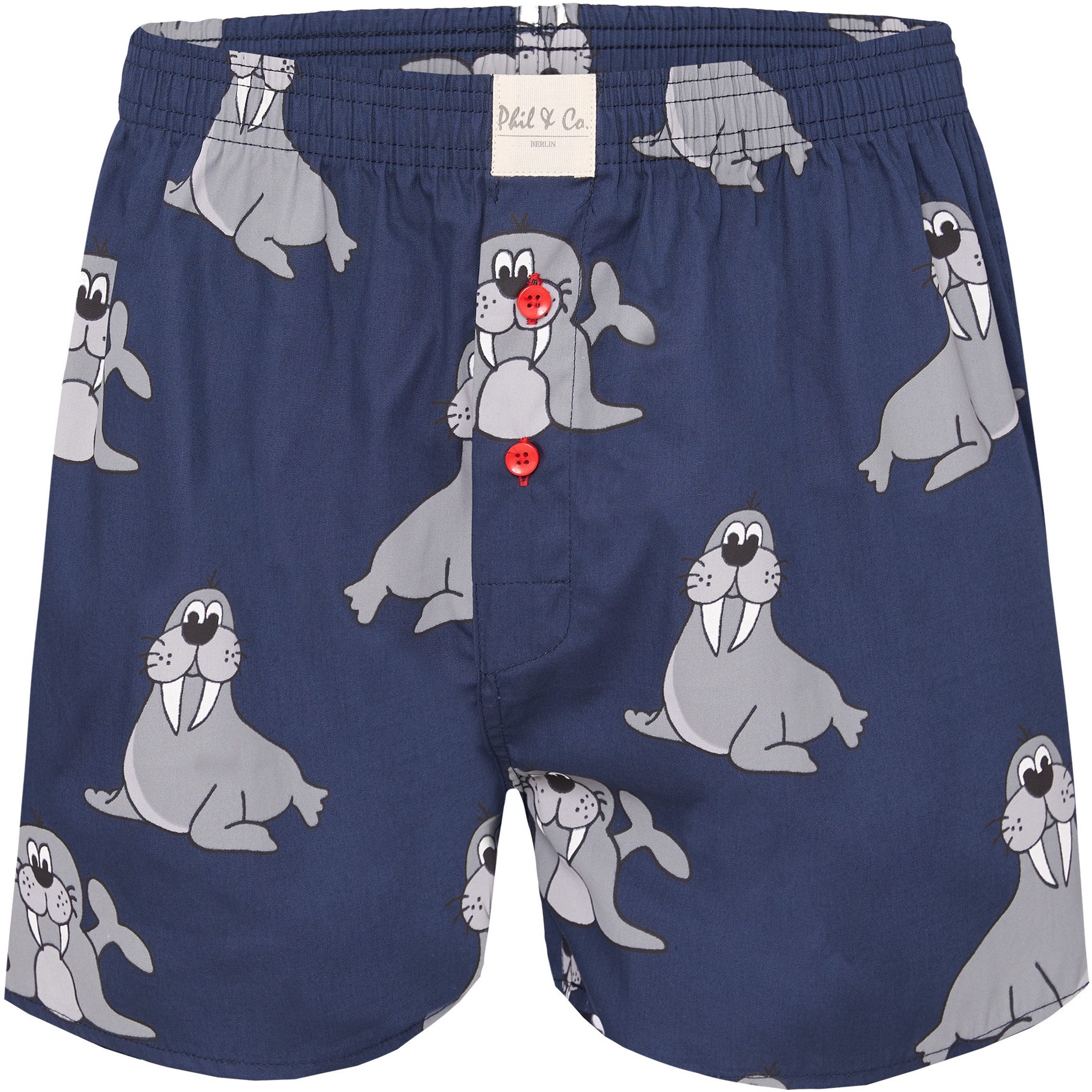Phil & Co. Boxershorts 6 Phil & Co. Berlin Webboxer Herren american Boxer Boxershorts Shorts (1-St)