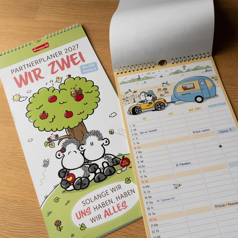Sheepworld Familienkalender Partnerplaner 2027 »Wir zwei« – Bild 2 von 5
