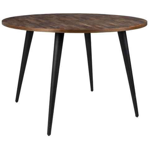 Trendmöbel24 Esstisch Runder Esstisch MO 110 cm - recycled Teak für ein gemütliches Ambiente