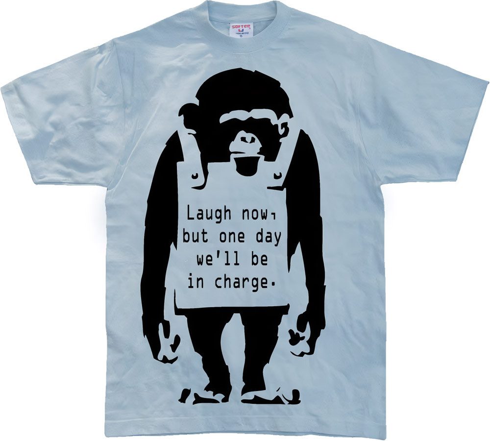 BANKSY T-Shirt Laugh Now T-Shirt