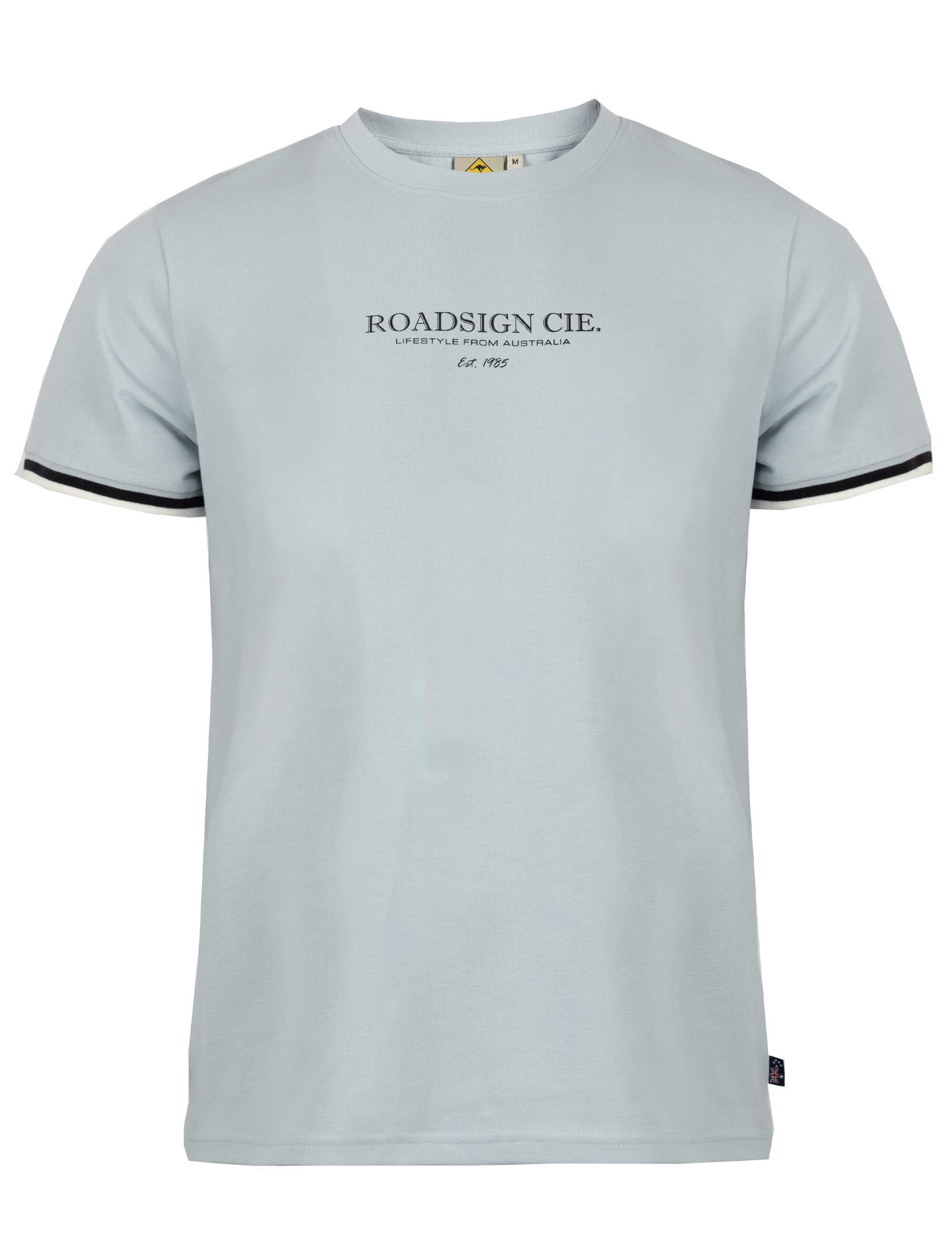 ROADSIGN australia T-Shirt Outback Rib (1, 1-tlg., 1) Piqué-Shirt mit feiner Struktur und sportlichem Rundhalsausschnitt