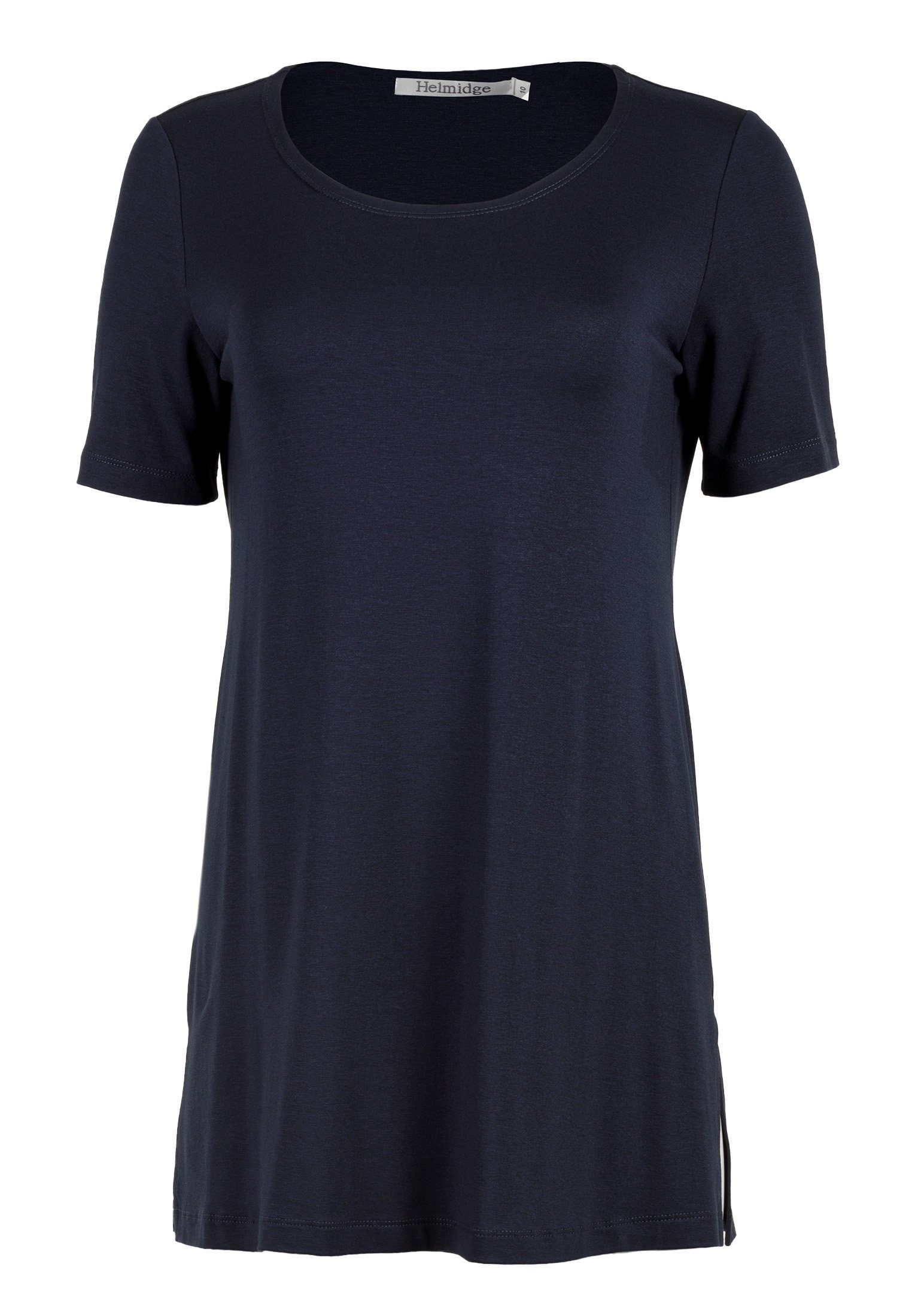 HELMIDGE blau T-Shirt dunkel T-Shirt keine