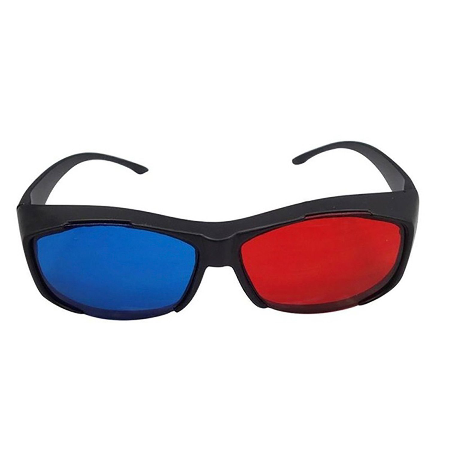 TPFNet 3D-Brille Anaglyphenbrille Rot/Cyan 3D Brille zum Ansehen von Filmen, 3D Kino Brille - Material: Kunststoff - Farbe: Schwarz - 1 Stück | 3D-Brillen