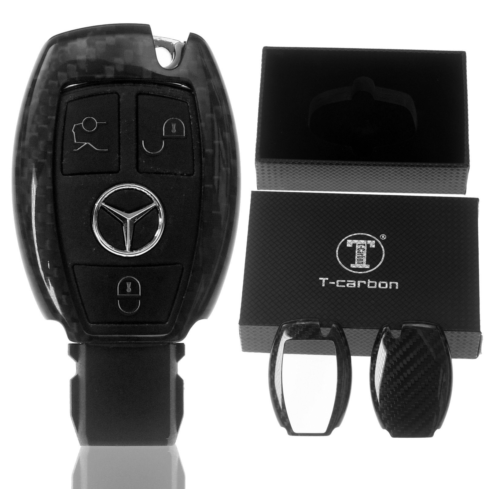 T-Carbon Schlüsseltasche Auto Schlüssel Echt Carbon Schutz Hülle