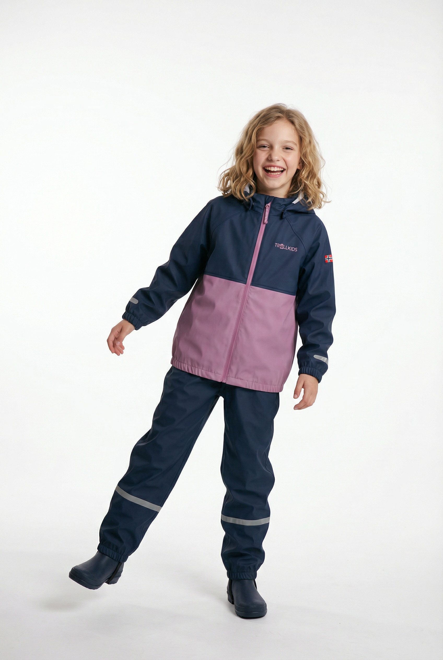 TROLLKIDS Regen- und Matschhose KIDS ODDA RAIN SET XT (2-tlg) für Kinder und Jugendliche, sportlicher Stil