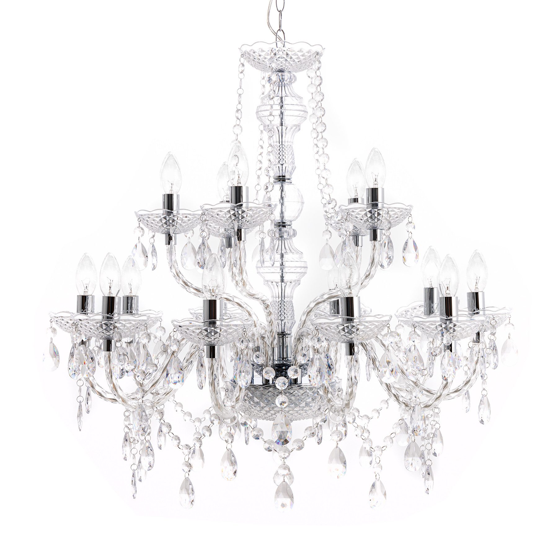 riess-ambiente Kronleuchter CRYSTAL 80cm klar, ohne Leuchtmittel, Hängelamp günstig online kaufen