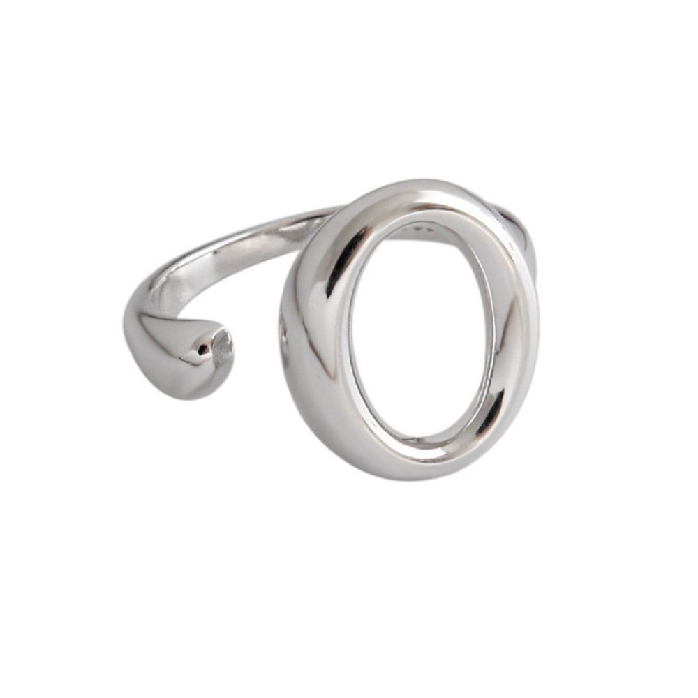 Housruse Silberring Ring Retro Mode verstellbar 925 Sterling Silber einfache  Art, für Damen Freundin