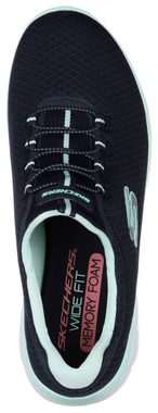 Skechers SUMMITS Slip-On Sneaker Slipper, Freizeitschuh, Komfortschuh mit dezenten Kontrast-Details