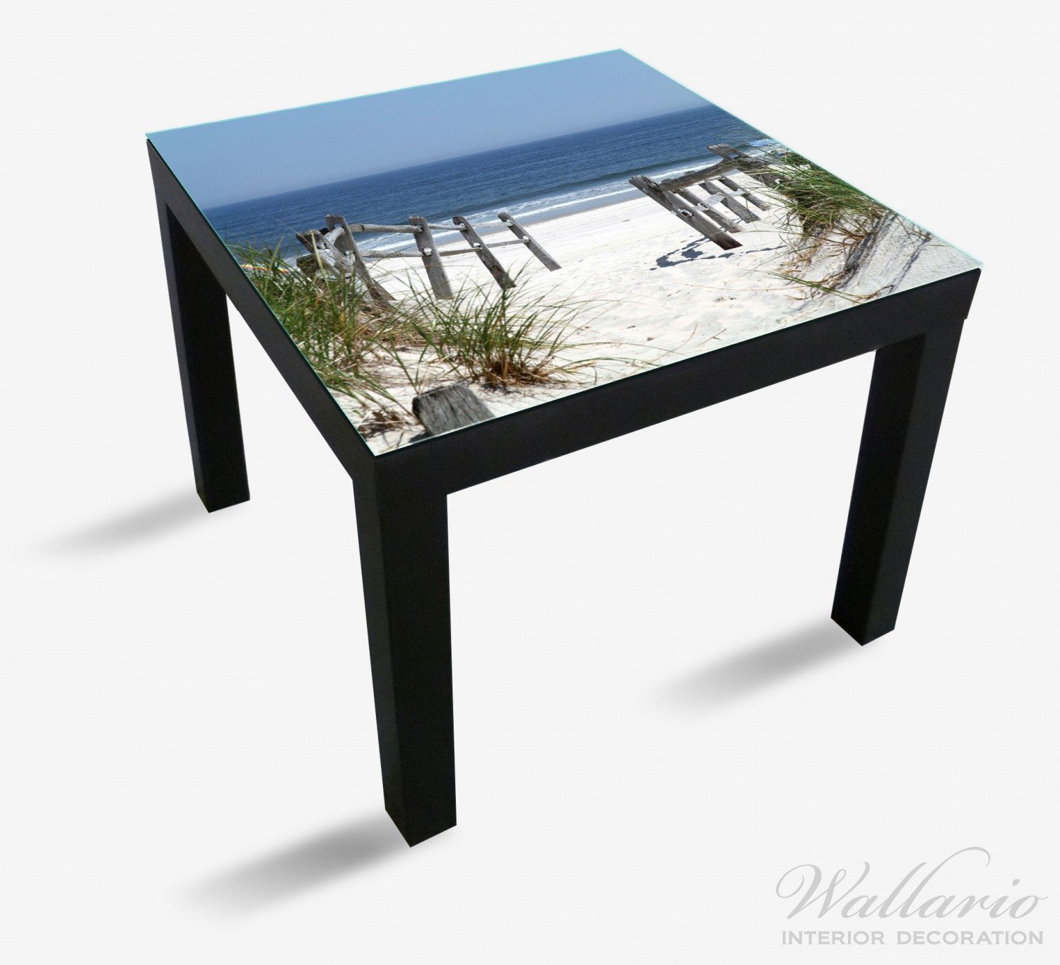 St), für Tischplatte Wallario Tisch Ikea (1 Lack Strand Blick auf geeignet