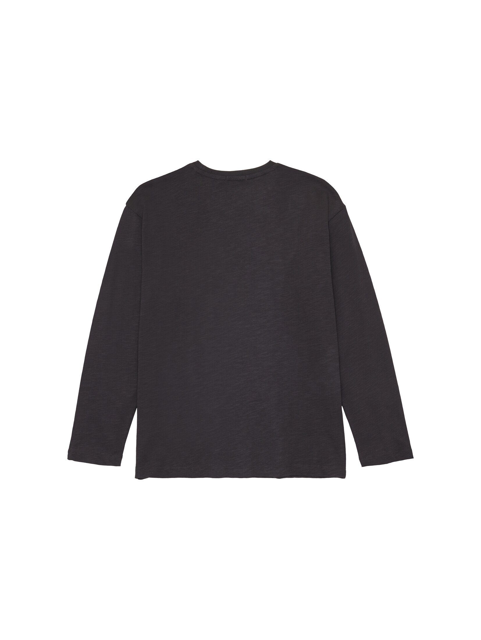 T-Shirt Langarmshirt grey TOM mit Oversize TAILOR coal Print