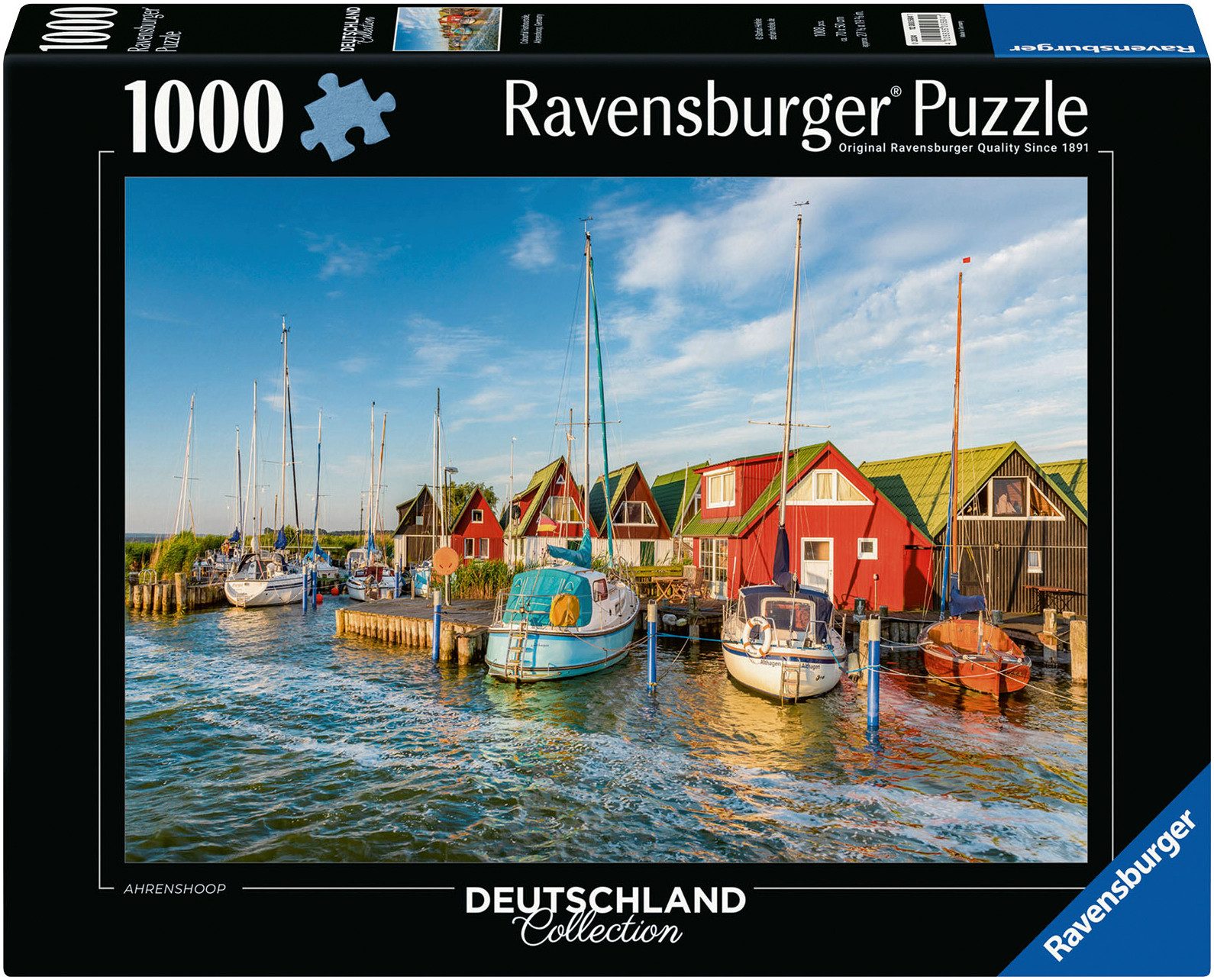 Ravensburger Puzzle Romantische Hafenwelt von Ahrenshoop, 1000 Puzzleteile, günstig online kaufen