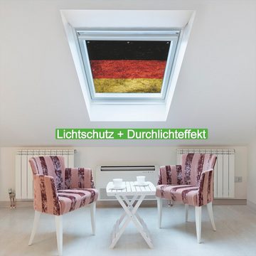 Sonnenschutz Verwitterte Deutschland-Fahne in schwarz rot gold, Wallario, blickdicht, mit Saugnäpfen, wiederablösbar und wiederverwendbar