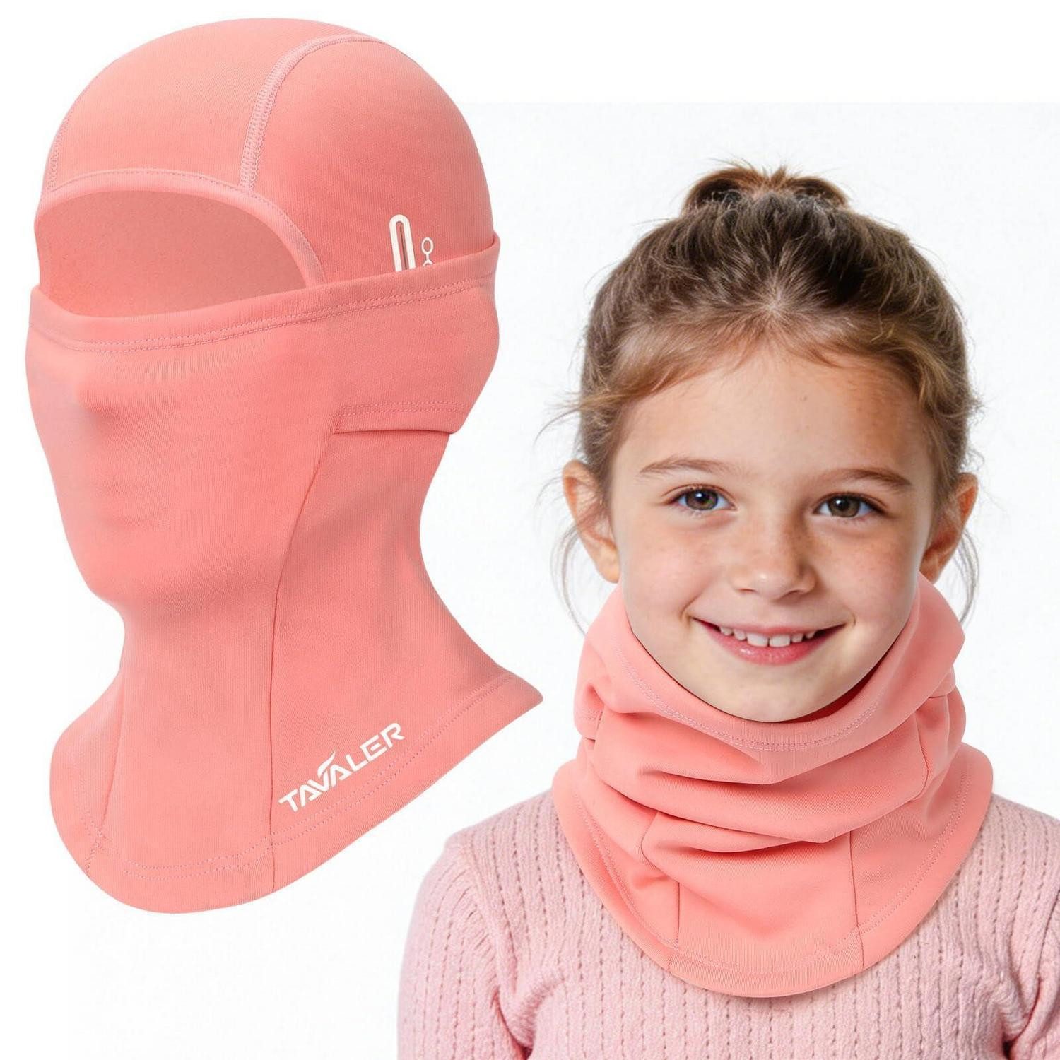 LuxusKollektion Sturmhaube Sturmhaube Kinder Balaclava Fahrrad Skimaske Snowboard 44-55 Rosa