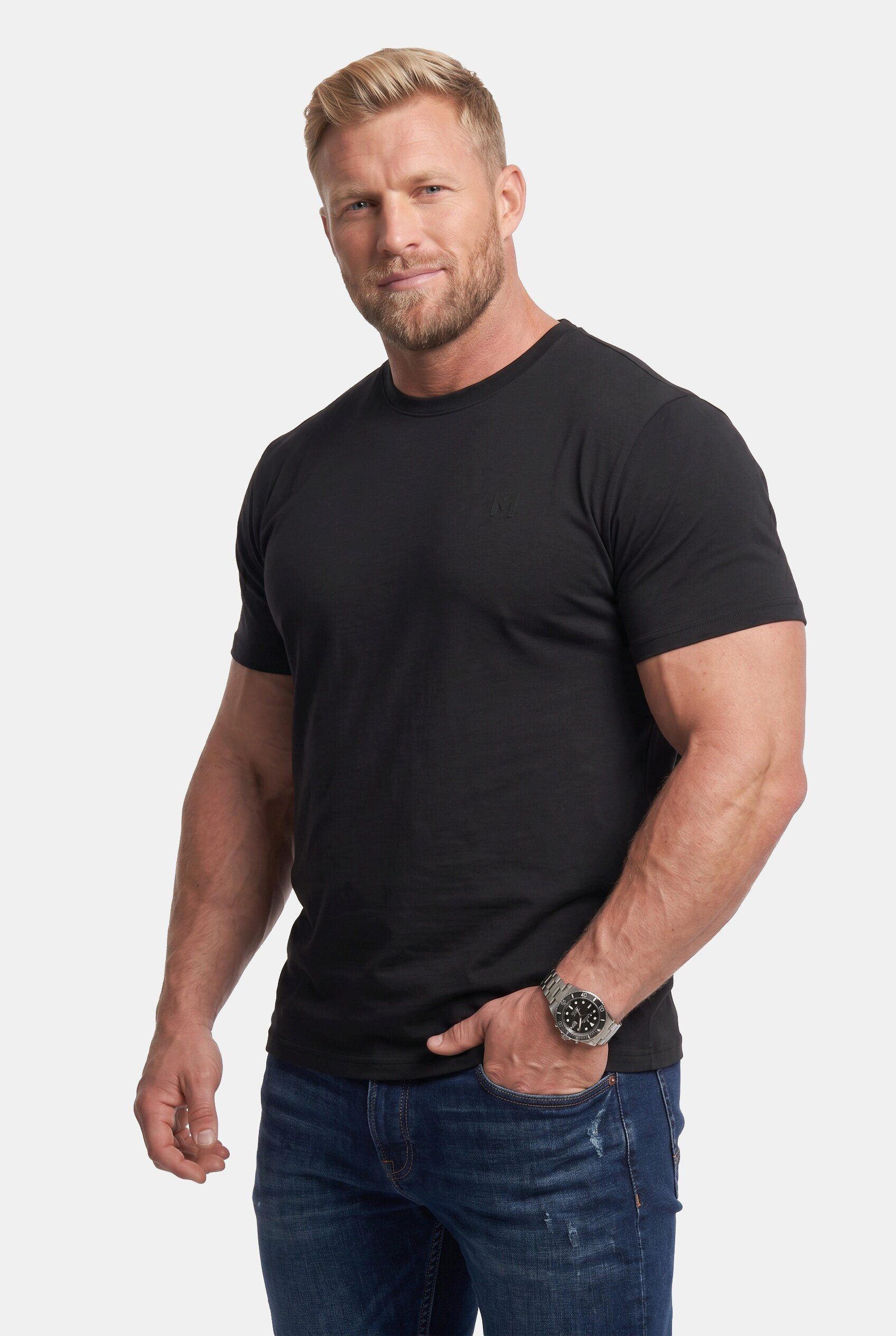 T-Shirt T-Shirt Basic Halbarm Rundhals