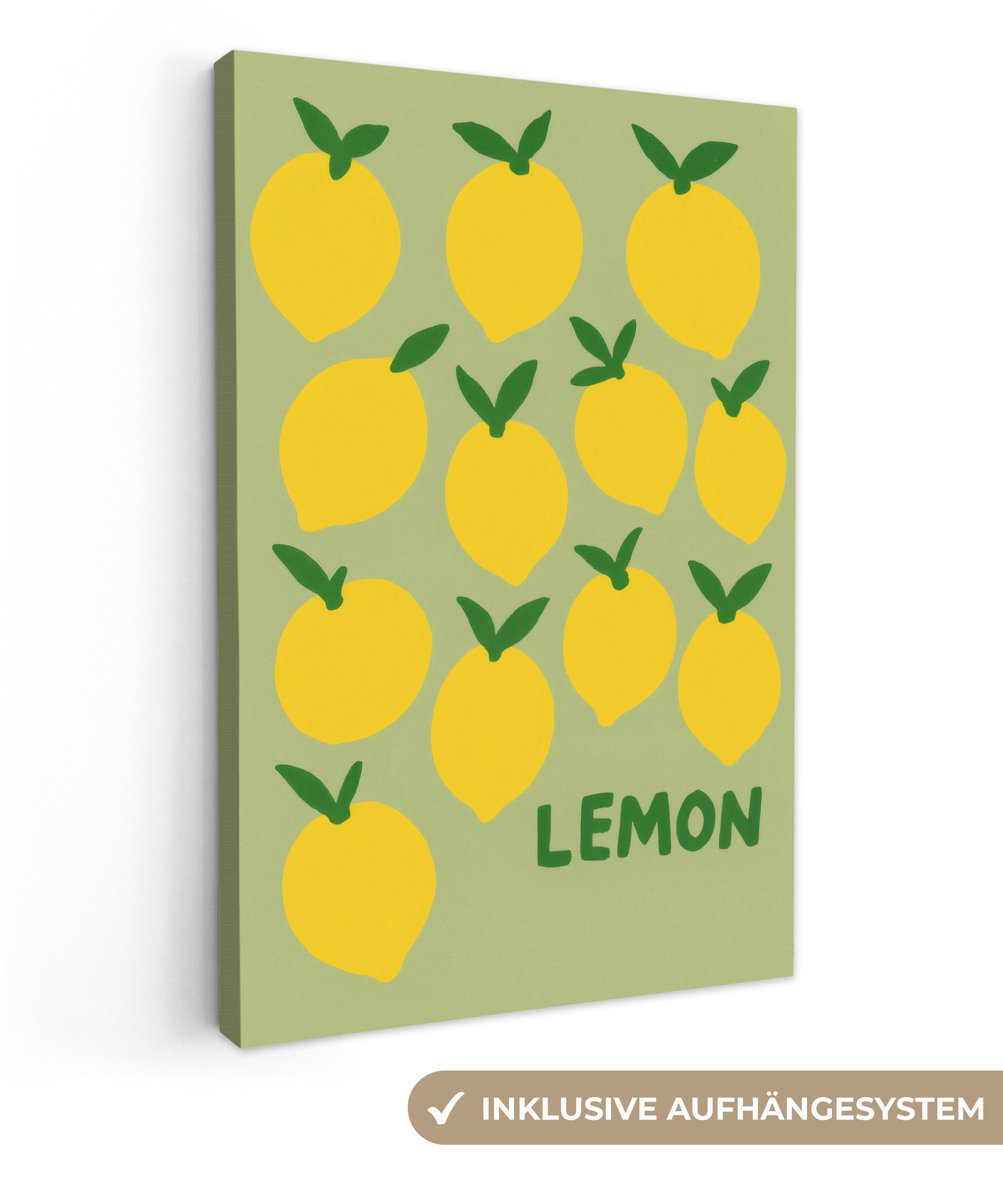 OneMillionCanvasses® Leinwandbild Zitronen - Blätter - günstig online kaufen
