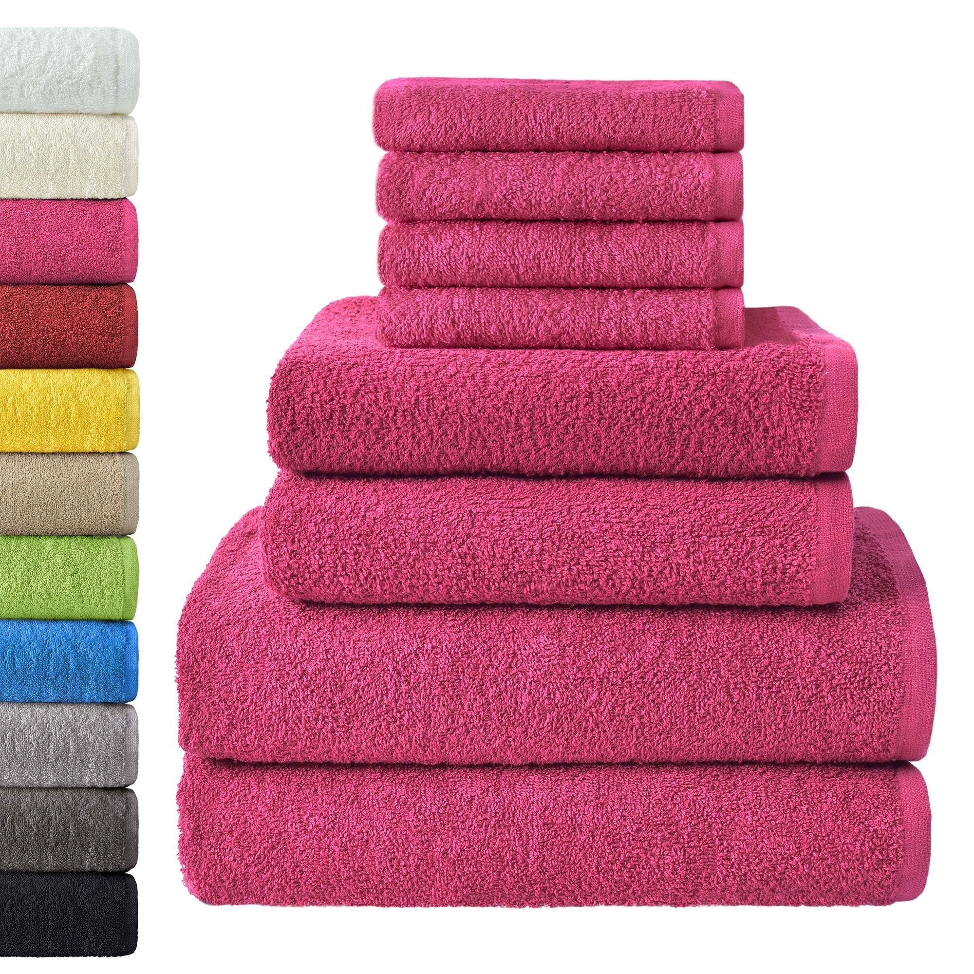 Handtuch Set 8 tlg. Frottier Handtuch-Set