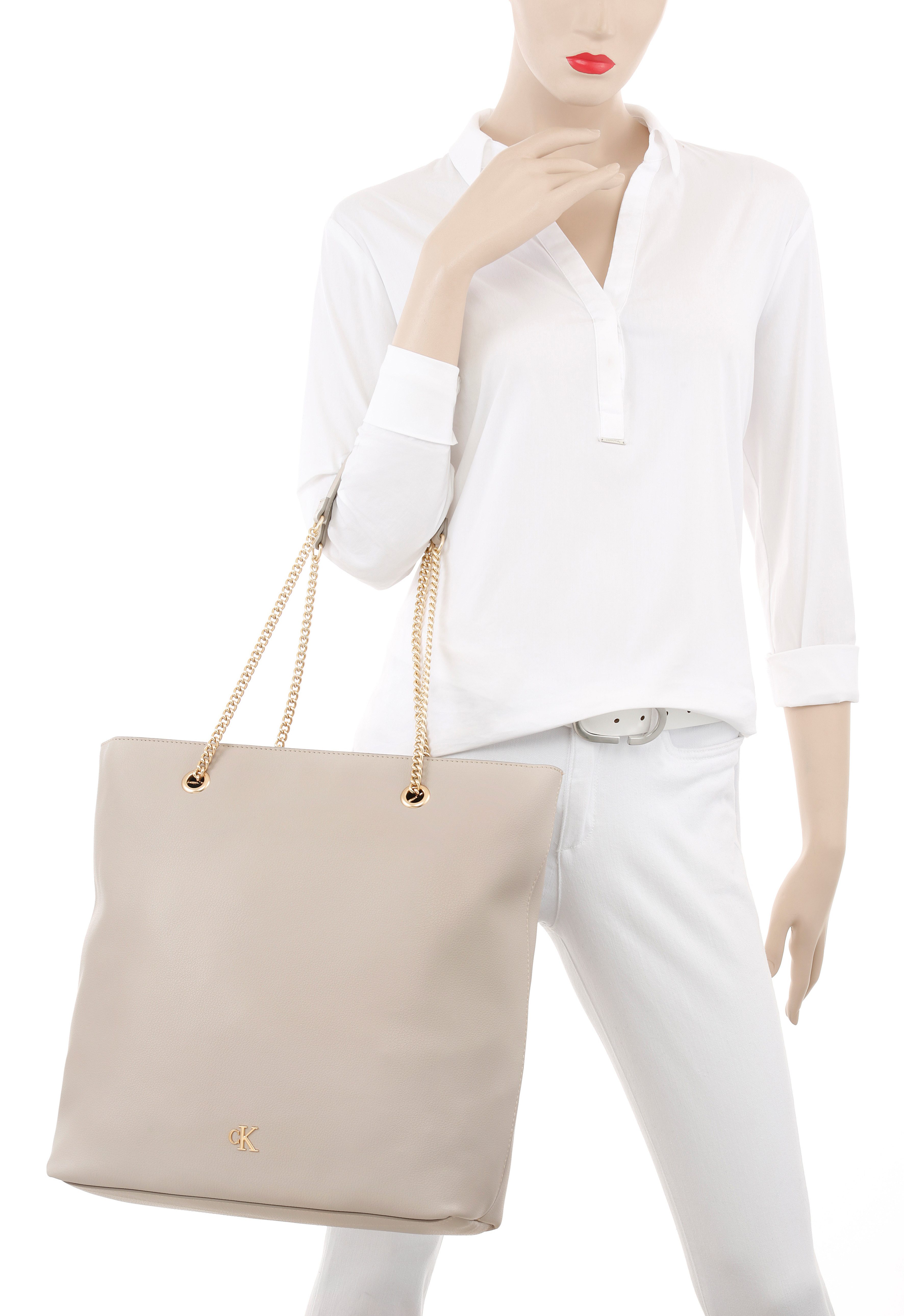 Calvin Klein Jeans Henkeltasche MINIMAL MONOGRAM CHAIN TOTE, Shopper, große günstig online kaufen