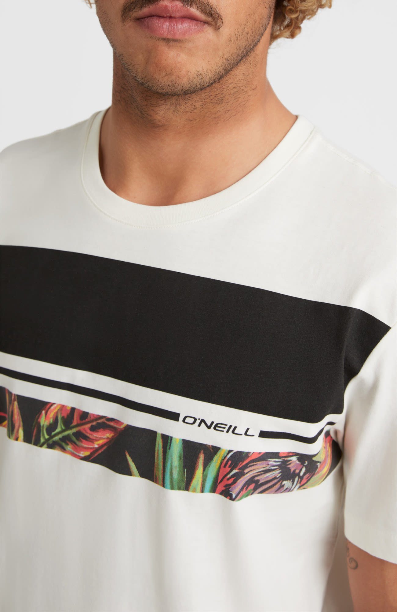 O'Neill T-Shirt T-shirt Oneill White Herren Kurzarm-Shirt Mykhe M Snow