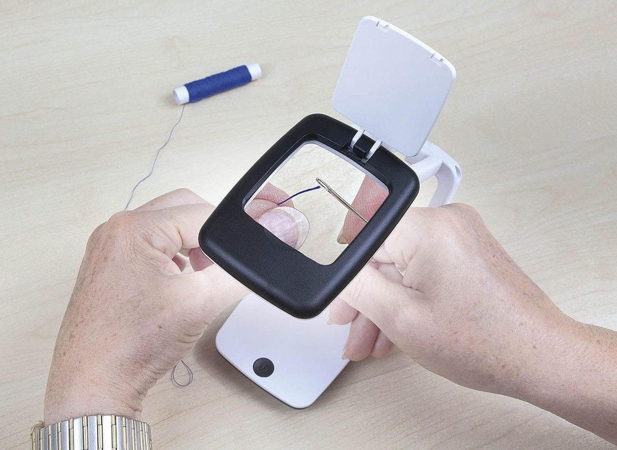 WEDO Taschenlupe Tischlupe Pocket mit LED incl. Batterien schwarz