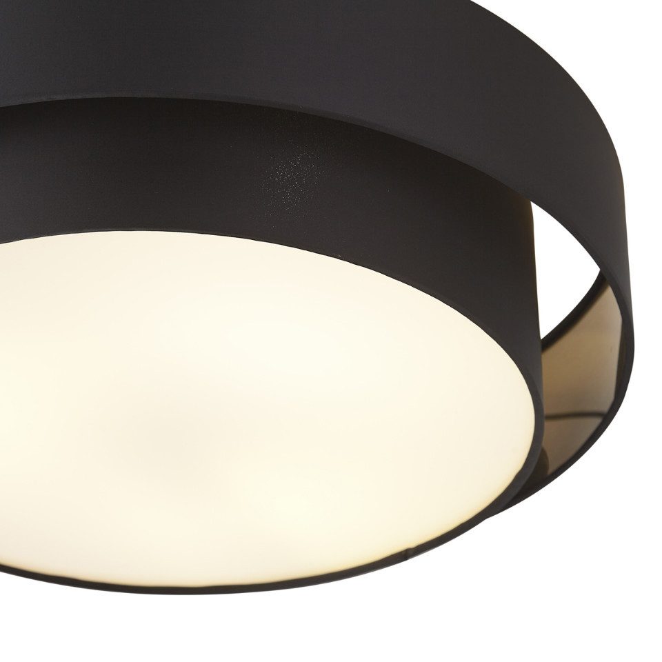 Qazqa Deckenleuchte Drum duo, ohne Leuchtmittel, E27, Schwarz, Modern, Meta günstig online kaufen