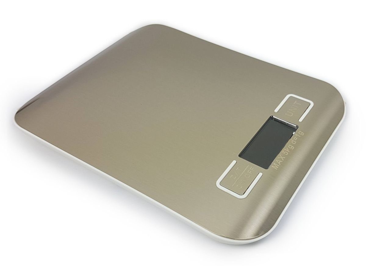 Gravidus Küchenwaage Digitale Küchenwaage Edelstahl Haushaltswaage Silber