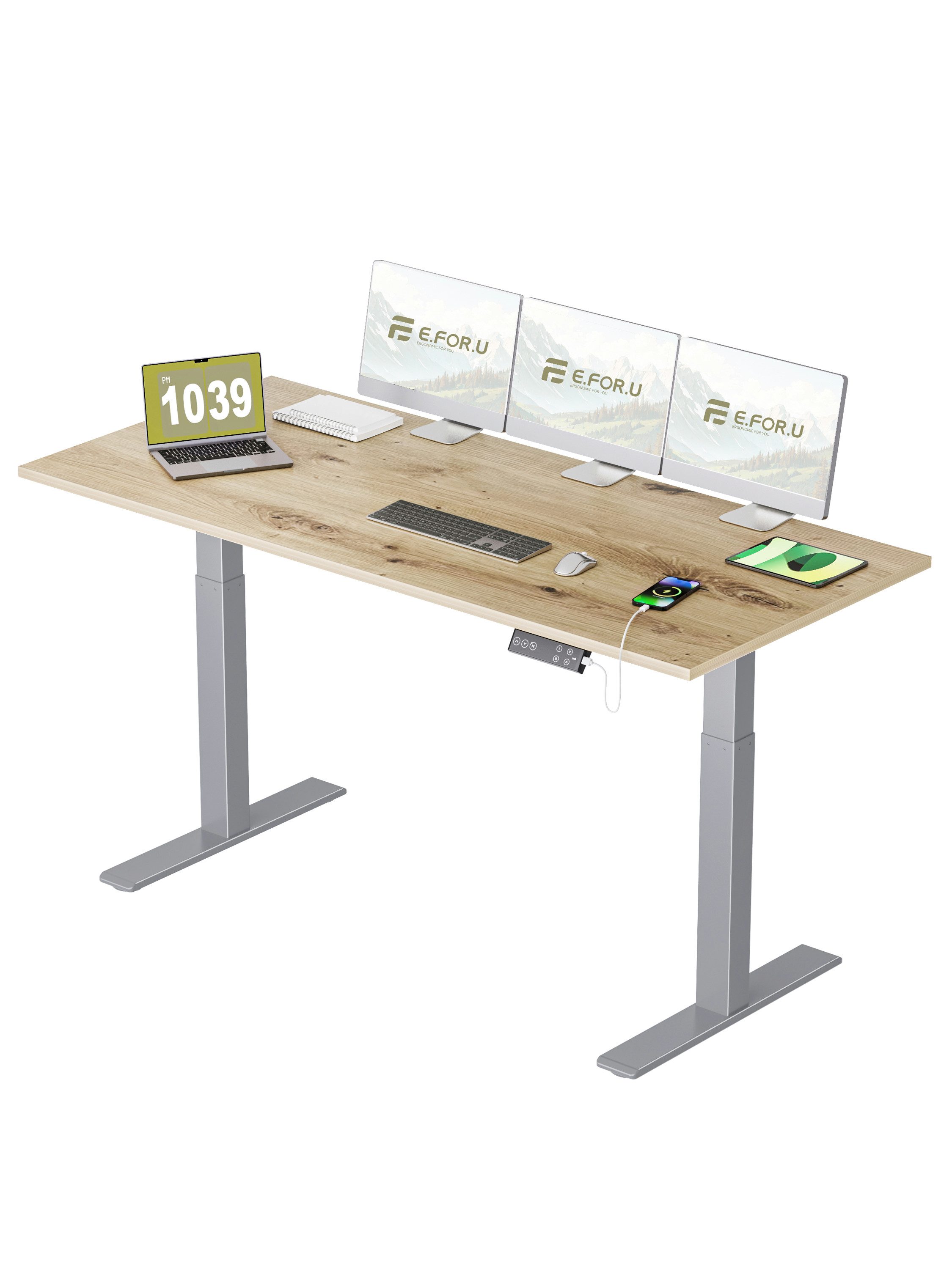 ERGOFINO Schreibtisch DT20LT höhenverstellbarer Schreibtisch (180x80 cm, 2 günstig online kaufen