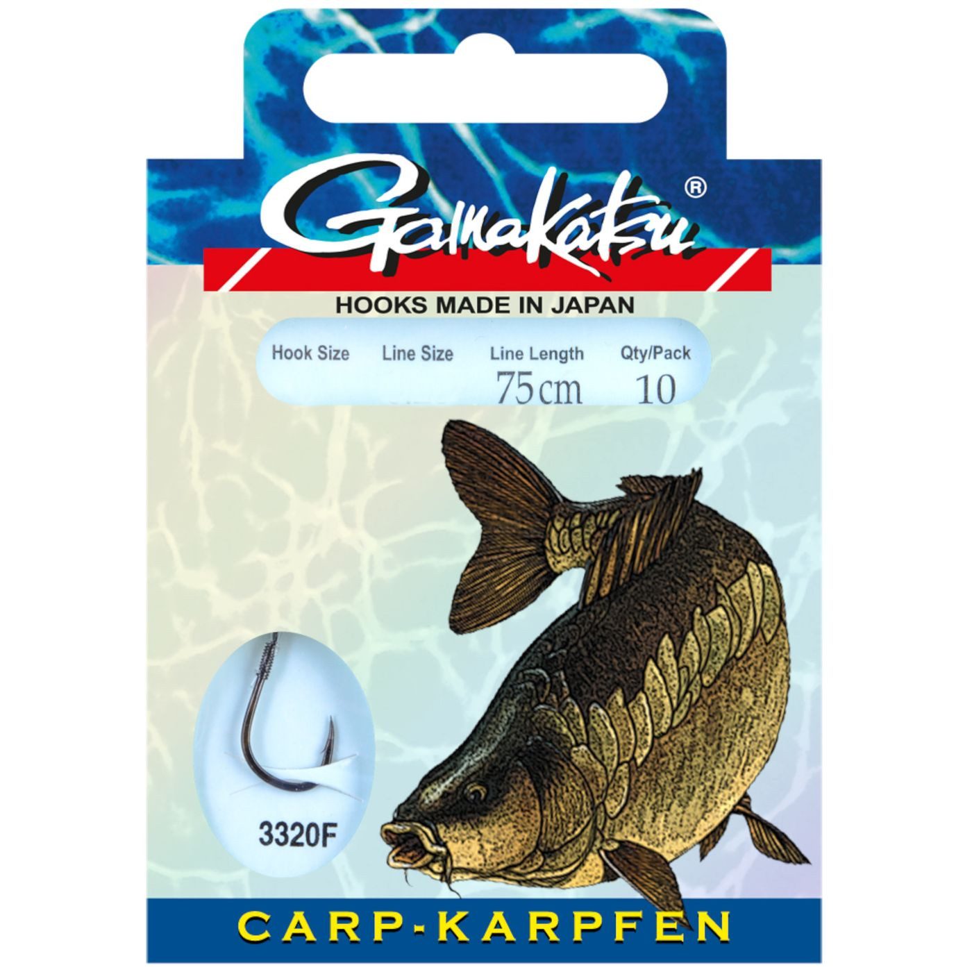 Gamakatsu Karpfenhaken Gamakatsu Carp LS-3320 75cm - 10 gebundene Karpfenhaken
