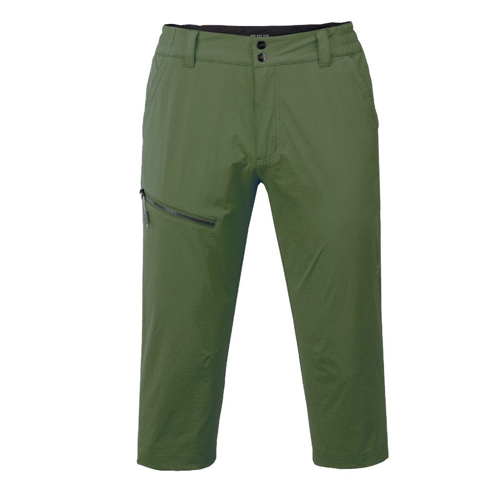 Softshellhose LPO - 3/4 Caprishort - Stretch Outdoor Wandercapri Hose Frido, grün