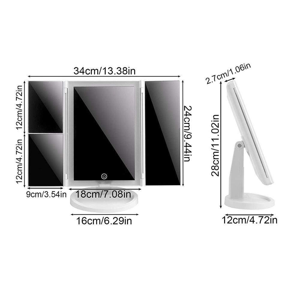 BIGTREE Kosmetikspiegel Kosmetikspiegel (1-St) Faltbarer