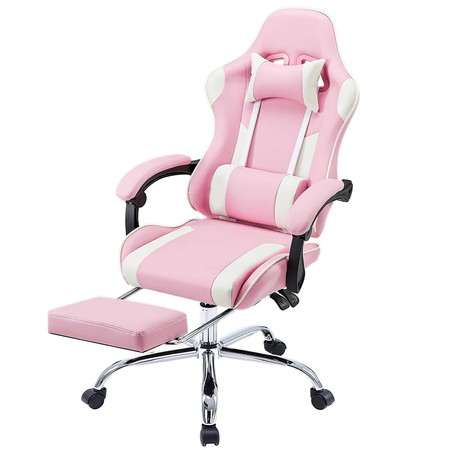 SURFOU Gaming Chair Stuhl PU-Leder Sessel Computerstuhl Computer Bürostuhl Office Chair (Racing Gamer Stuhl 113kg), Belastbarkeit 90-120°Rückenlehne Einstellbar Ergonomischer