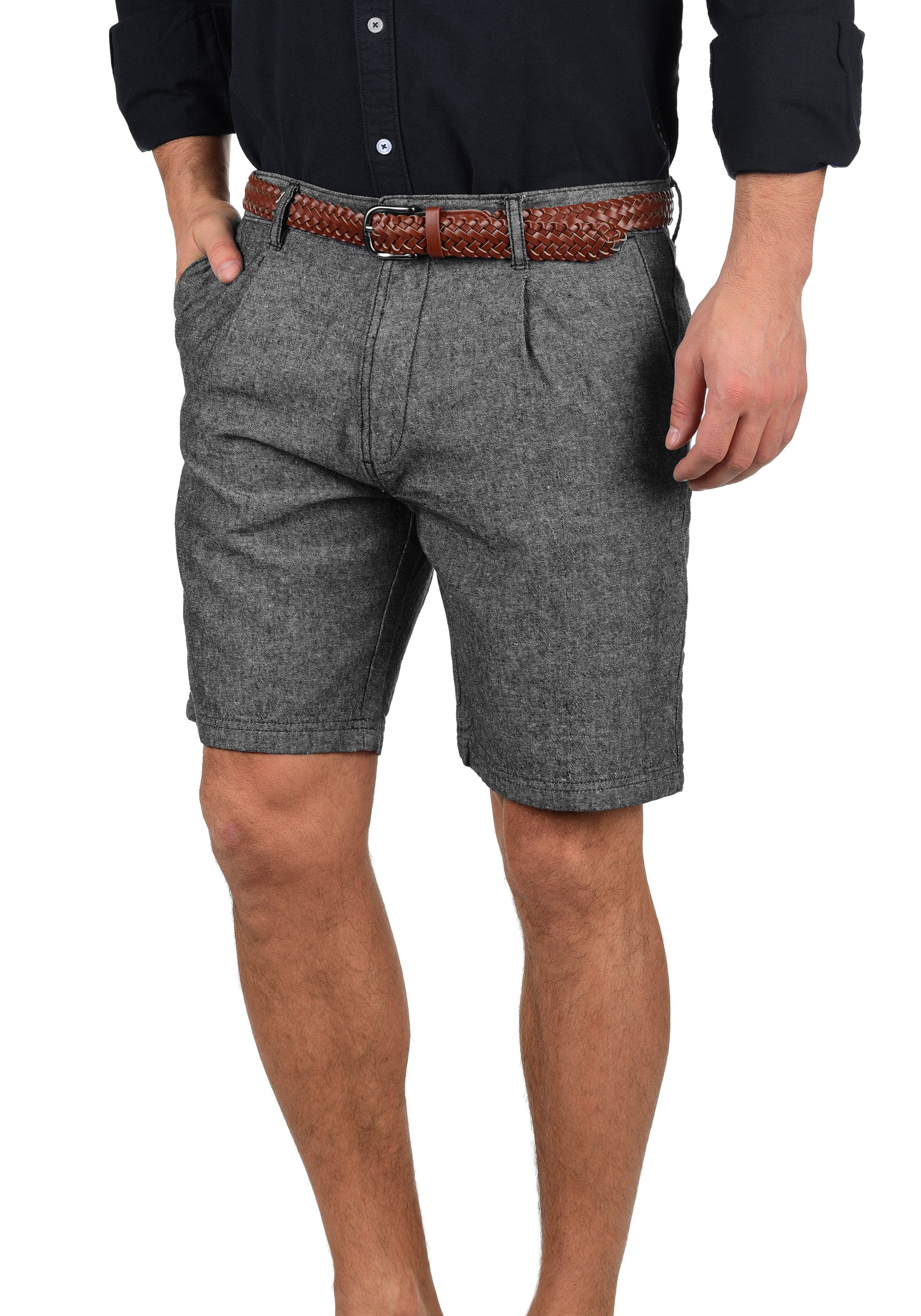 Indicode Shorts IDLedian - Shorts - 70277MM Kurze Hose mit Gürtel Black (999)