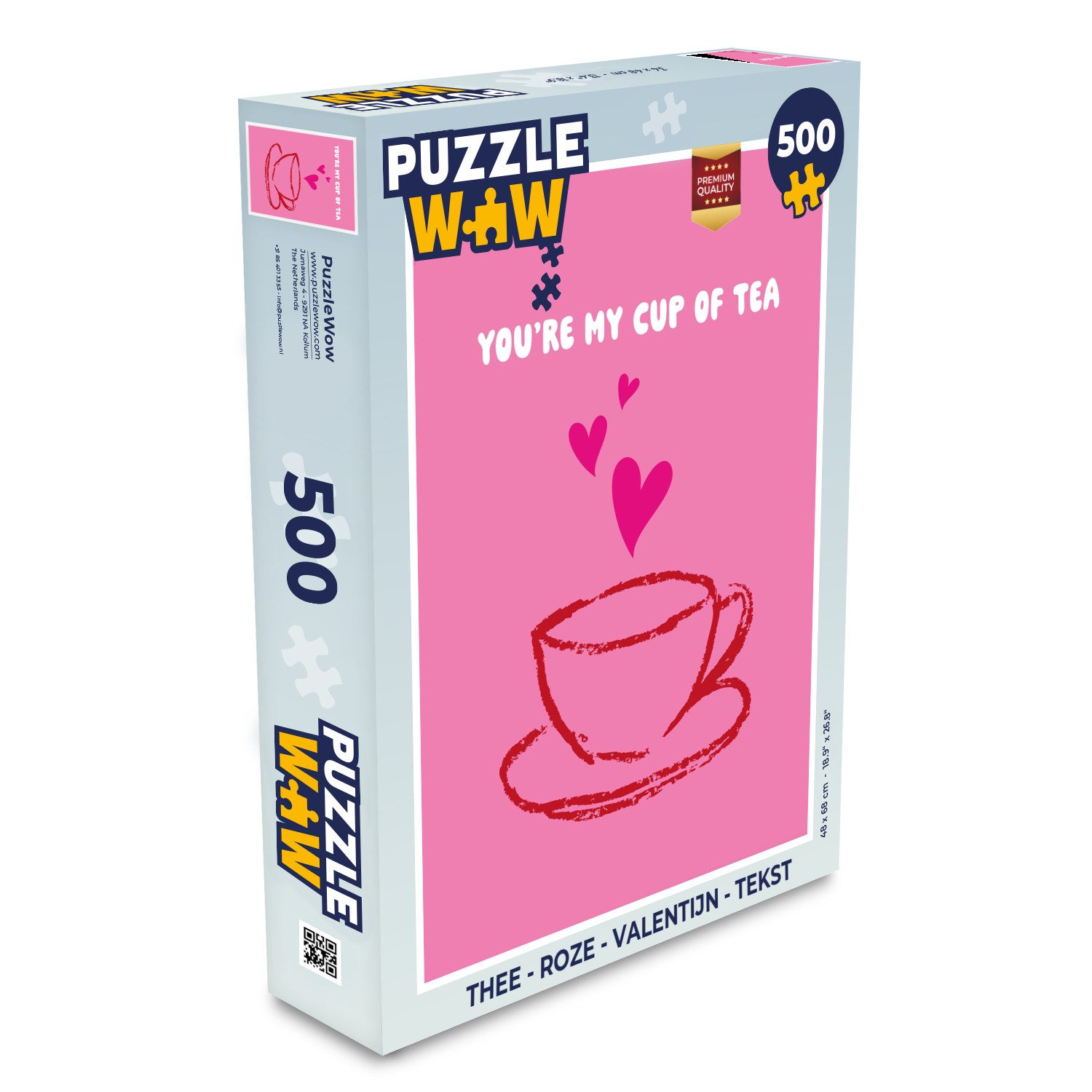 Puzzle Tee - Rosa - Valentinstag - Text
