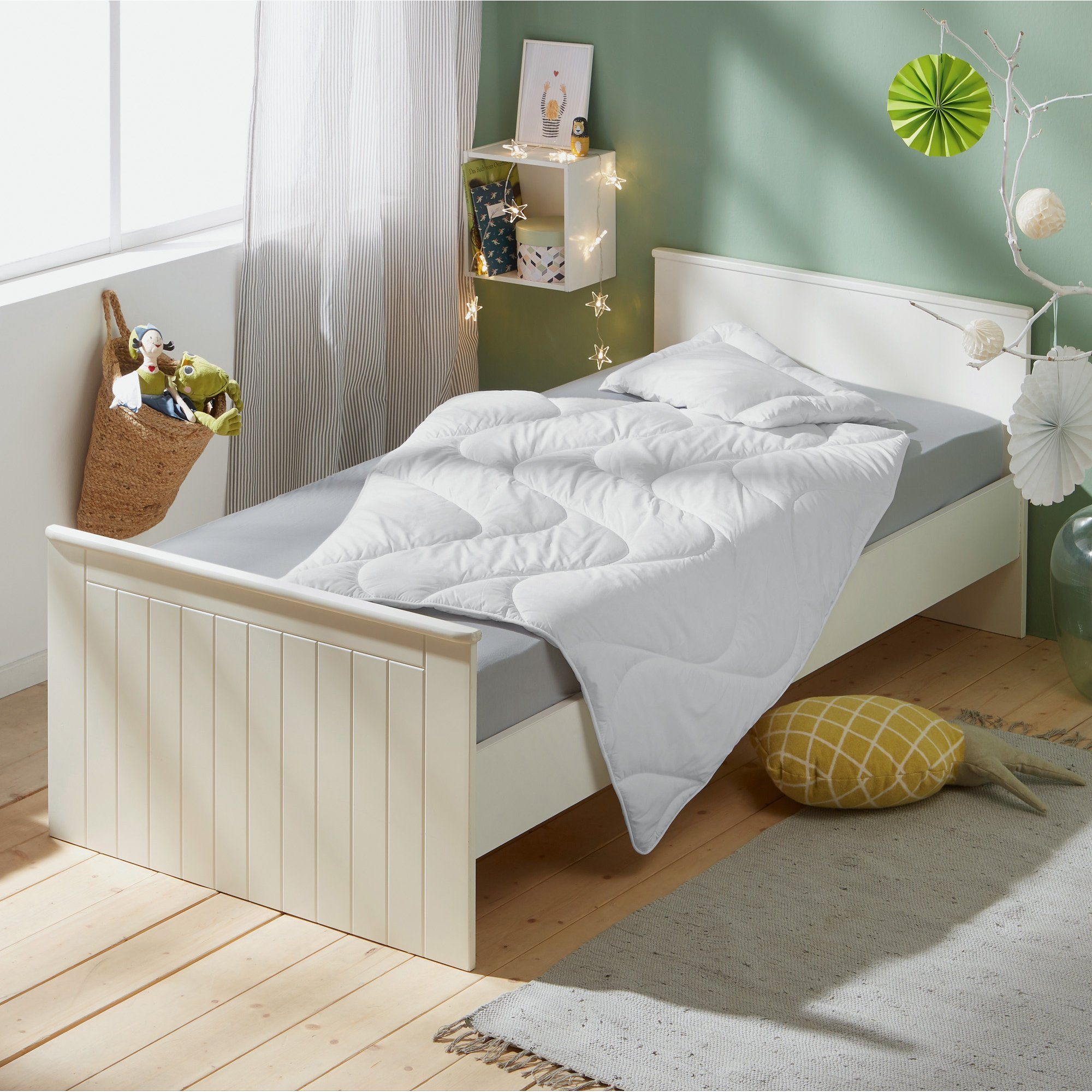 Erwin Müller Kinderbettdecke Kinder-Bettset "Lech" 2-teilig, Textilfaser Uni