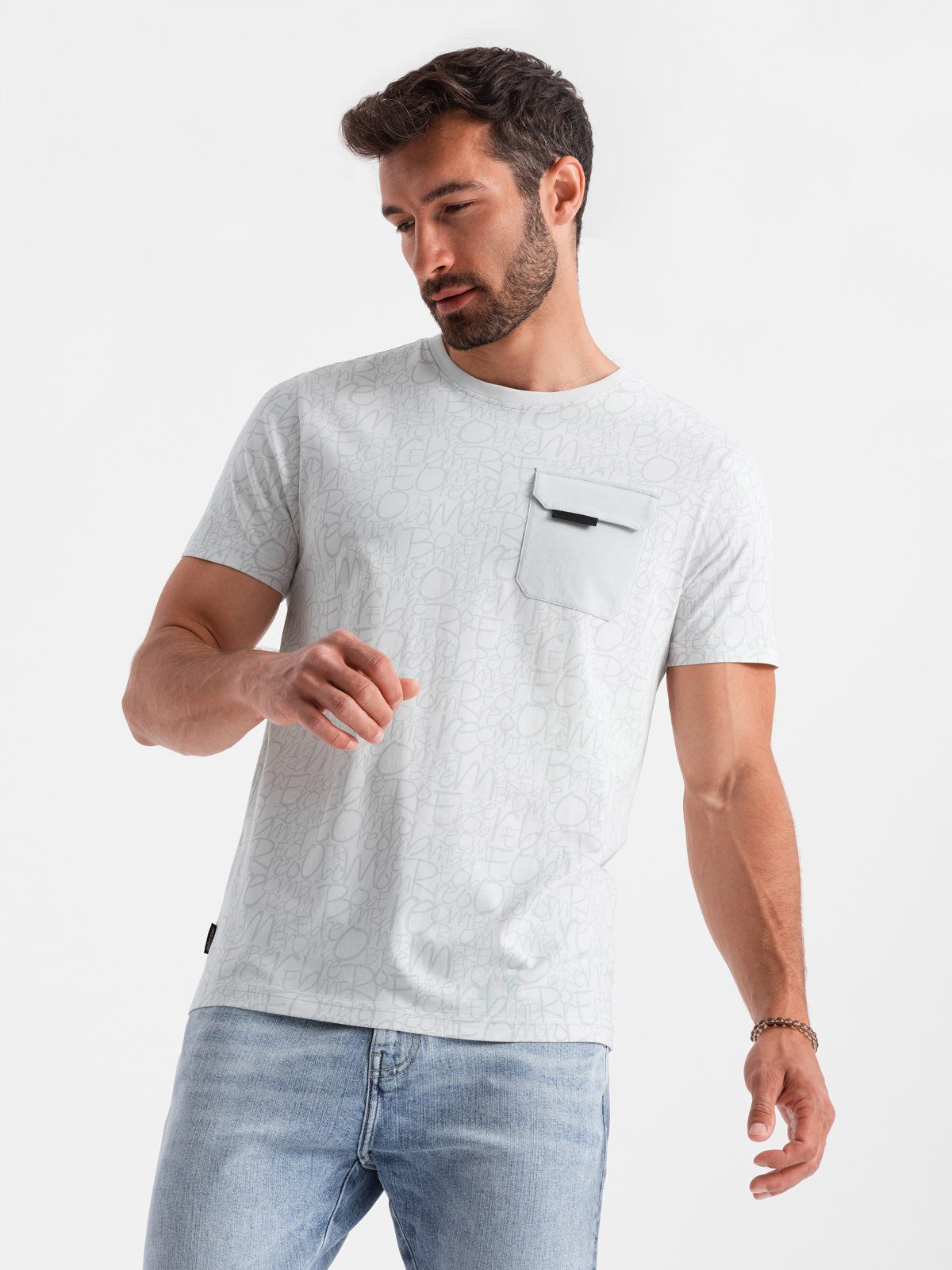 OMBRE Print-Shirt Baumwoll-T-Shirt für Herren mit günstig online kaufen