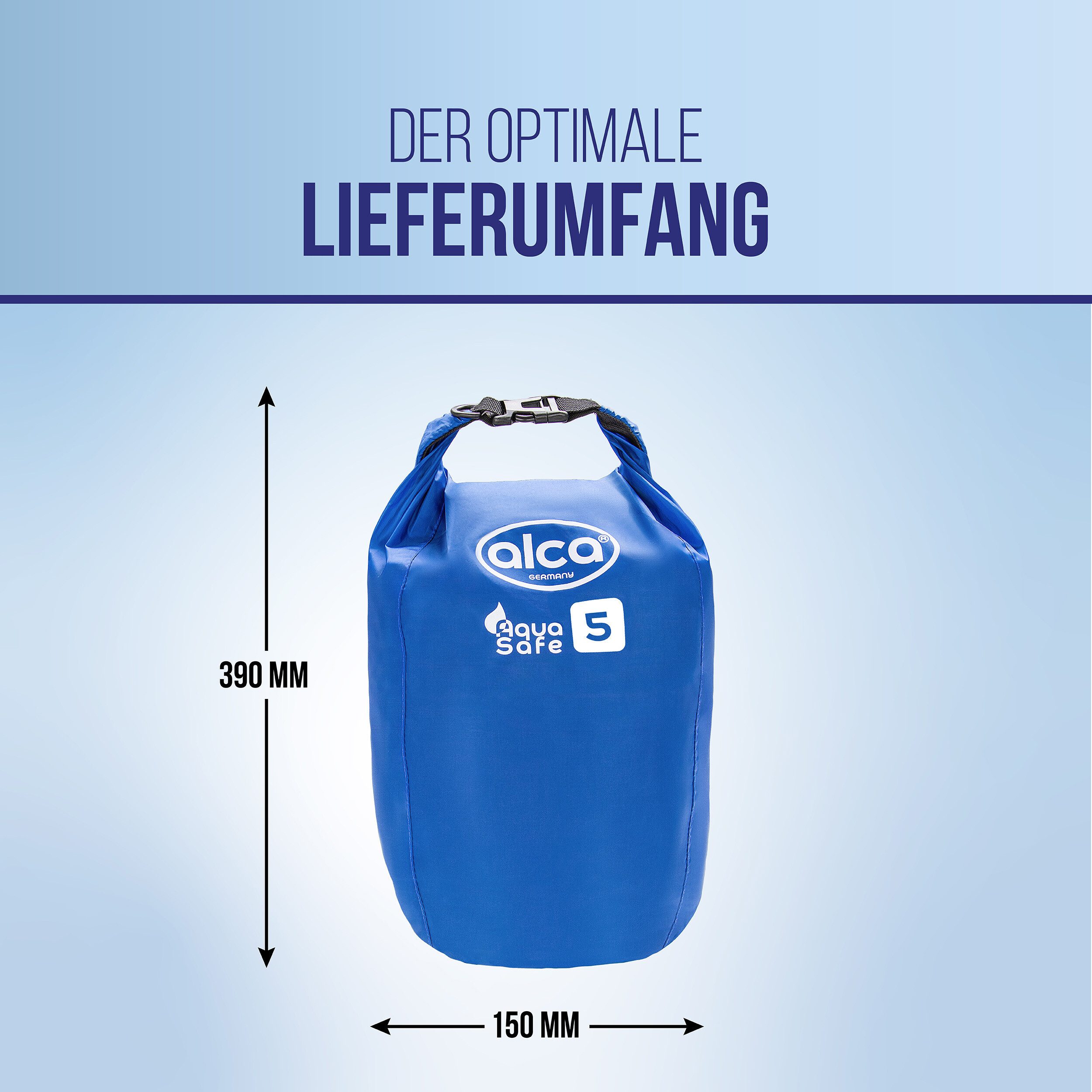 alca Packsack Drybag wasserdichter Packsack - 5L wasserdichter Rucksack Outdoor (1-tlg)