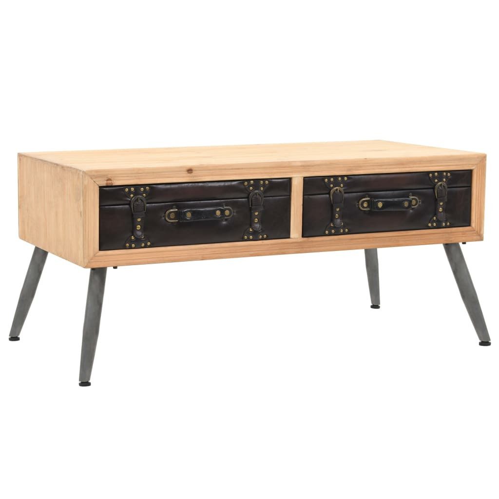 vidaXL Couchtisch Couchtisch Tannenholz Massiv 115 × 55 × 50 cm