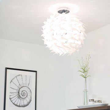 Licht-Erlebnisse Deckenleuchte NEPTUN, ohne Leuchtmittel, Deckenlampe E27 Ø 44 cm Weiß Metall Modern