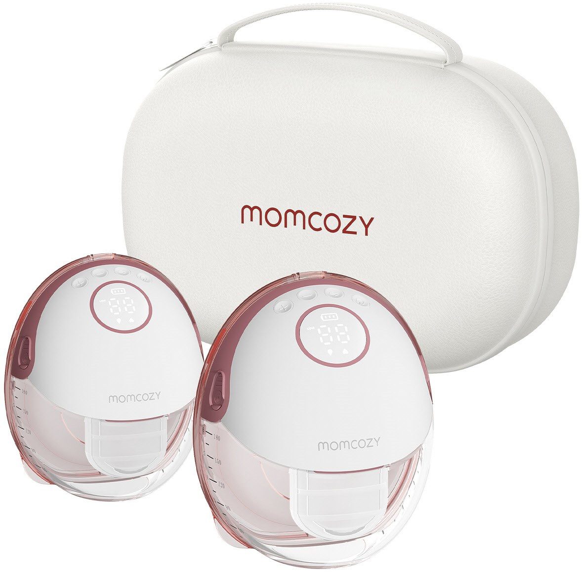 Momcozy Elektrische Doppelmilchpumpe M6 Mobile - Doppel-Milchpumpe - maroon, Doppelte Milchpumpe