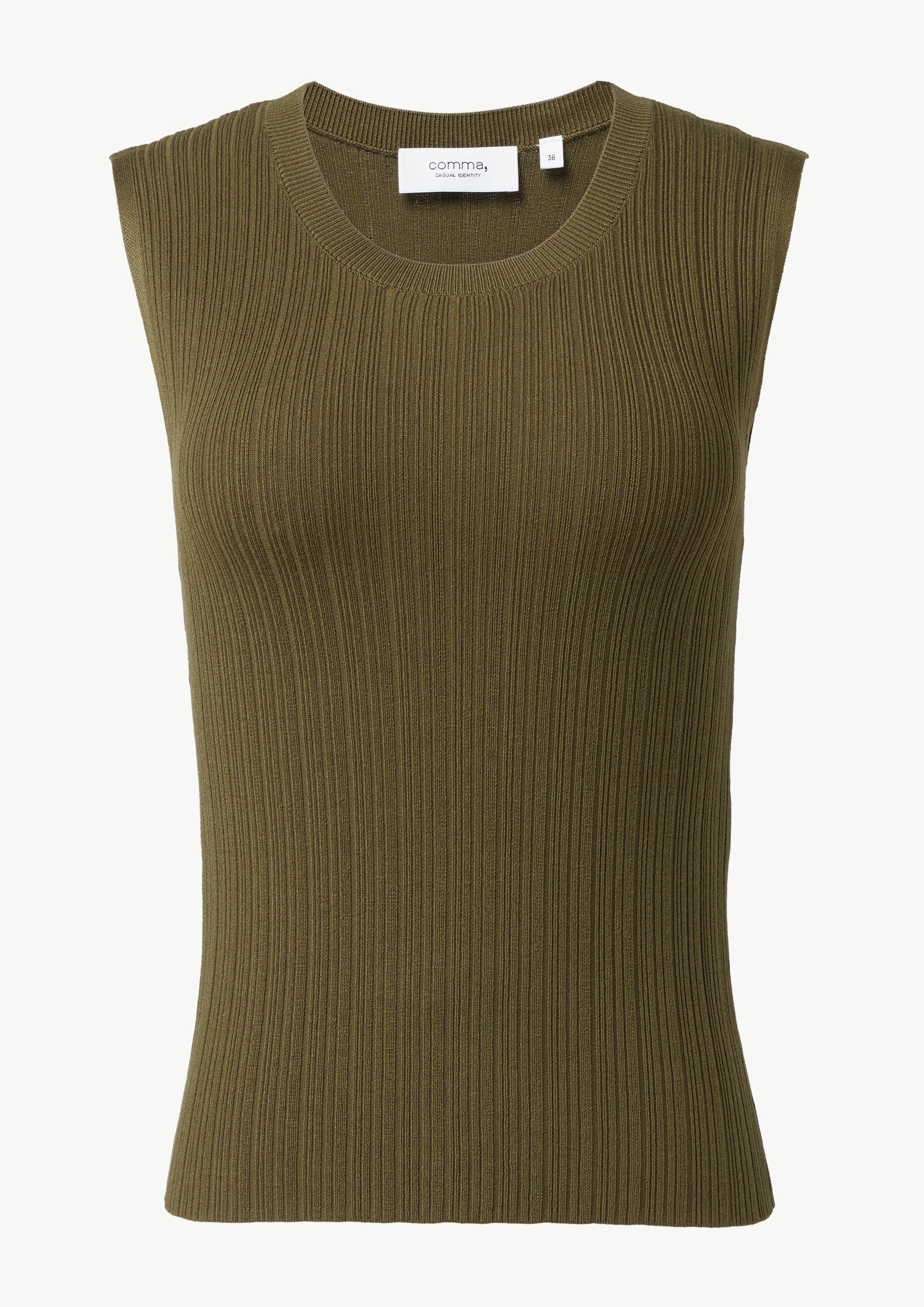 comma casual identity Pullunder Geripptes Stricktop günstig online kaufen