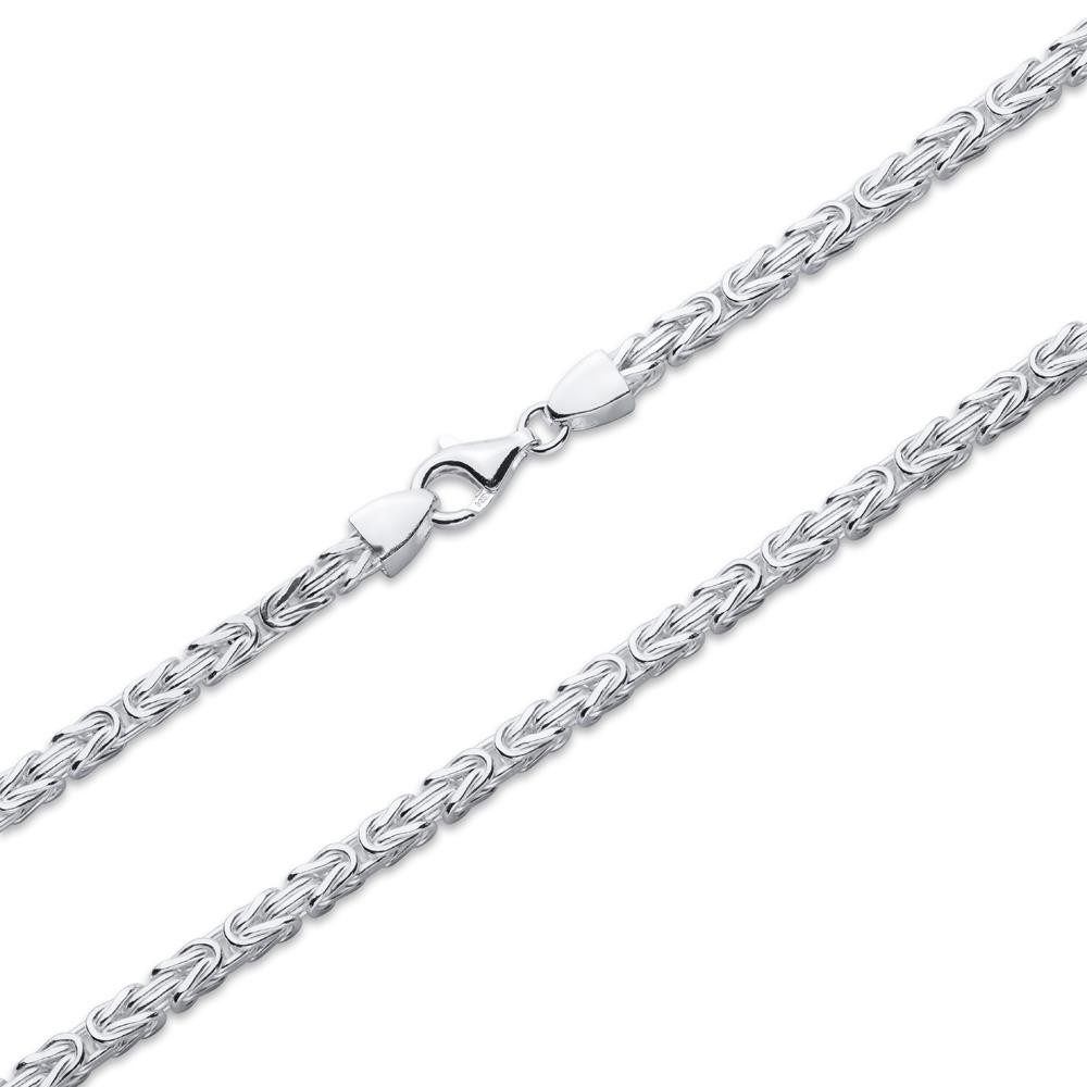 JEWLIX Königskette aus Sterlingsilber in 3,2 mm Stärke, vierkant Design KK0032-F