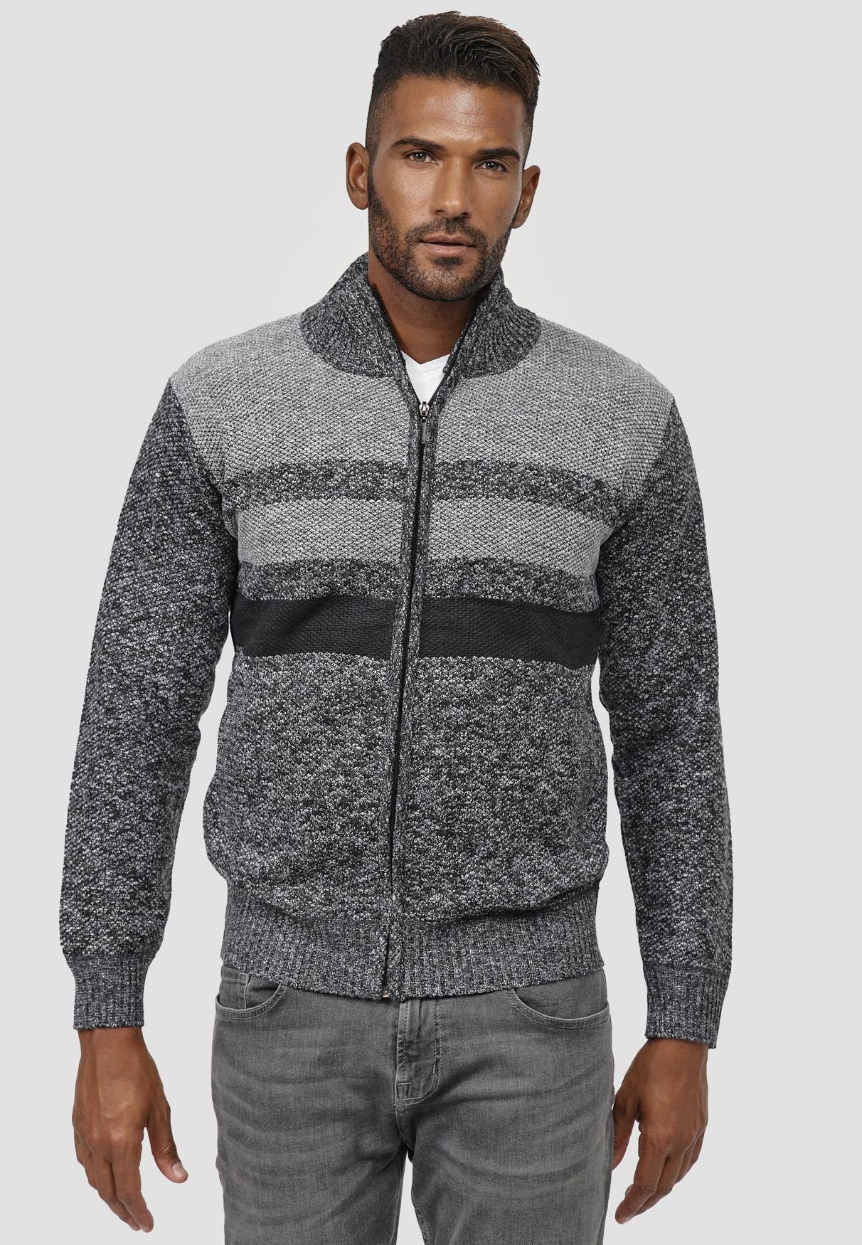 Max Men Cardigan »3790« (1-tlg) Herren Strick Pullover Sweatshirt  Longsleeve Zip Strickjacke Gefüttert online kaufen | OTTO