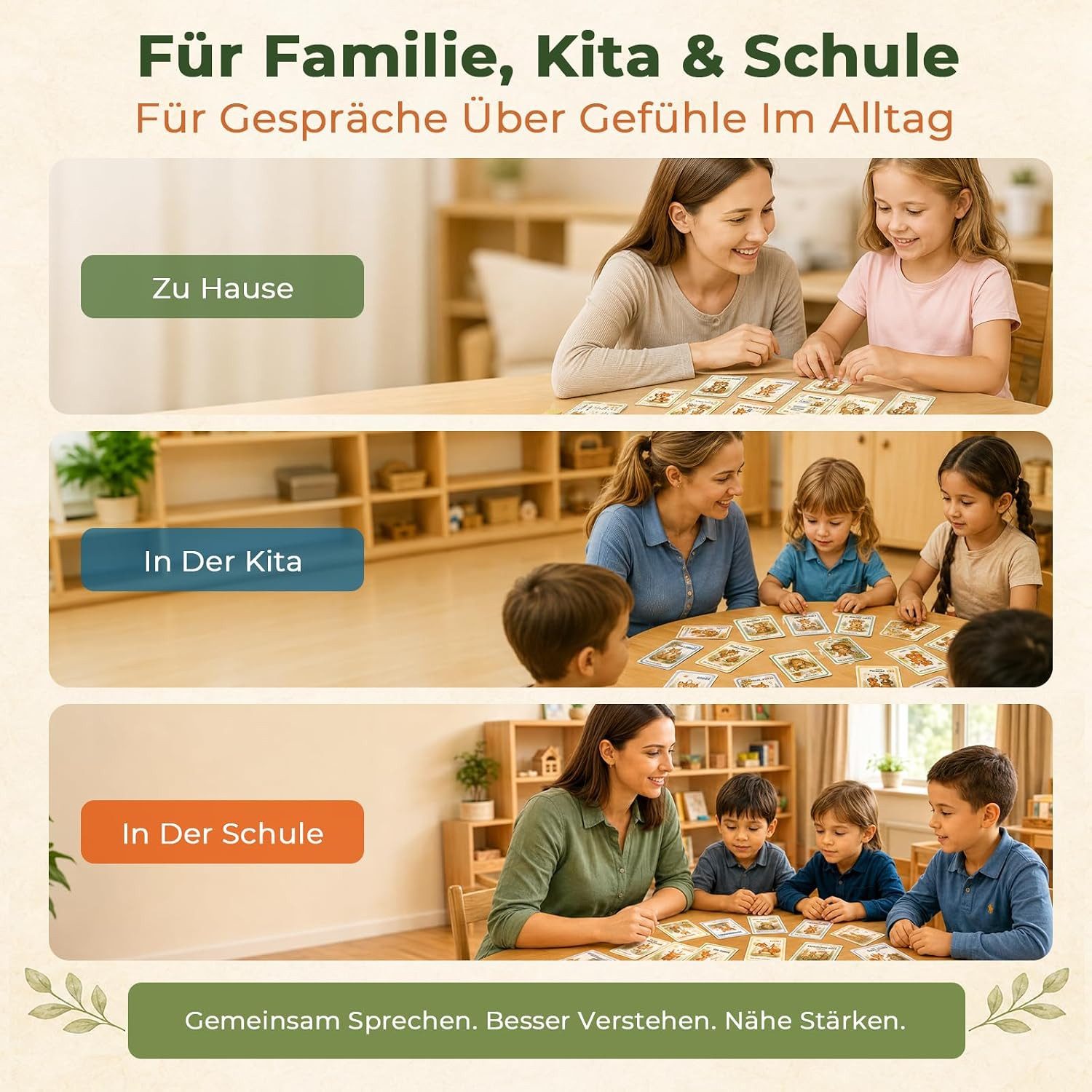 AIMAX Lernspielzeug Gefühlskarten Kinder 50 Karten Emotionen Lernkarten (50-St) – Bild 3 von 5