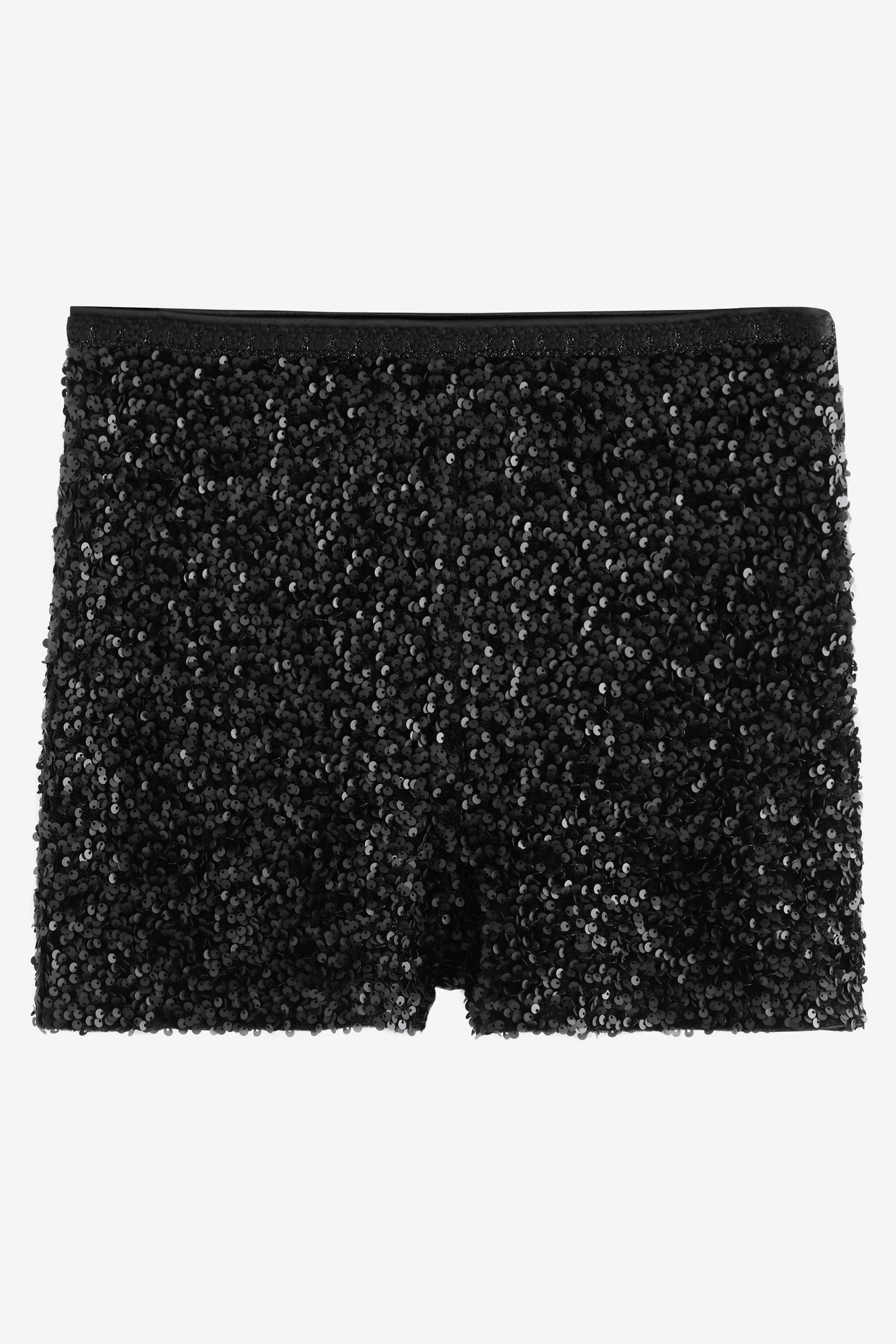 Next Shorts Verzierte Samtshorts mit Pailletten (1-tlg) günstig online kaufen