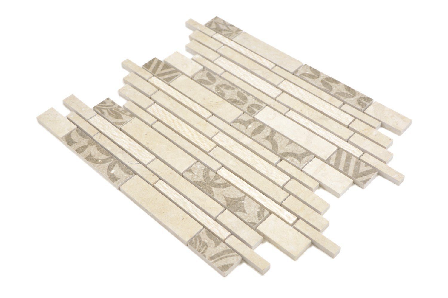 Thumbnail - Mosani Bodenfliese Marmor Mosaik Fliese Keramikmosaik beige cream Wandfliese