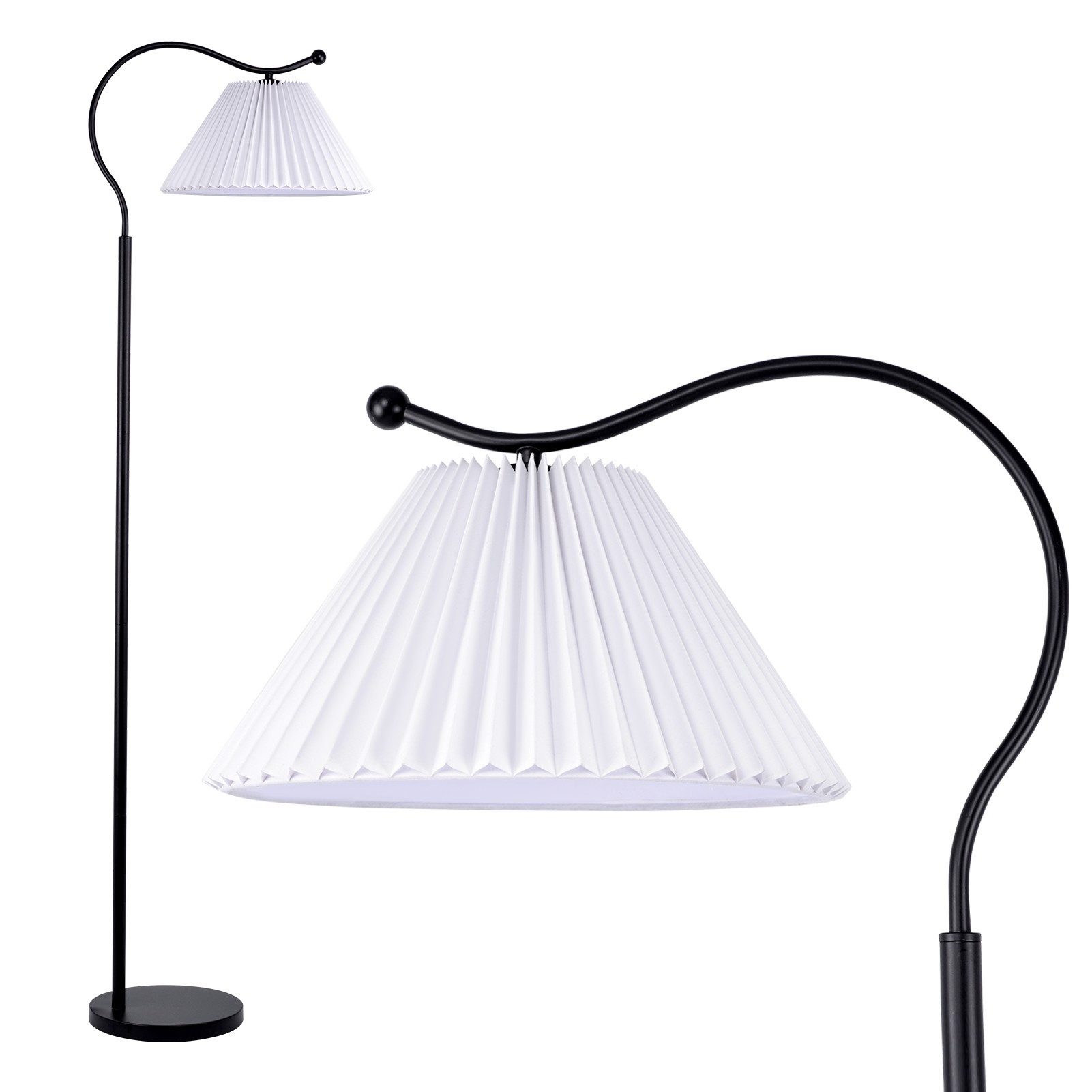 Tukrool Stehlampe Stehleuchten LED E27,Bogenlampe, Lampenschirm günstig online kaufen