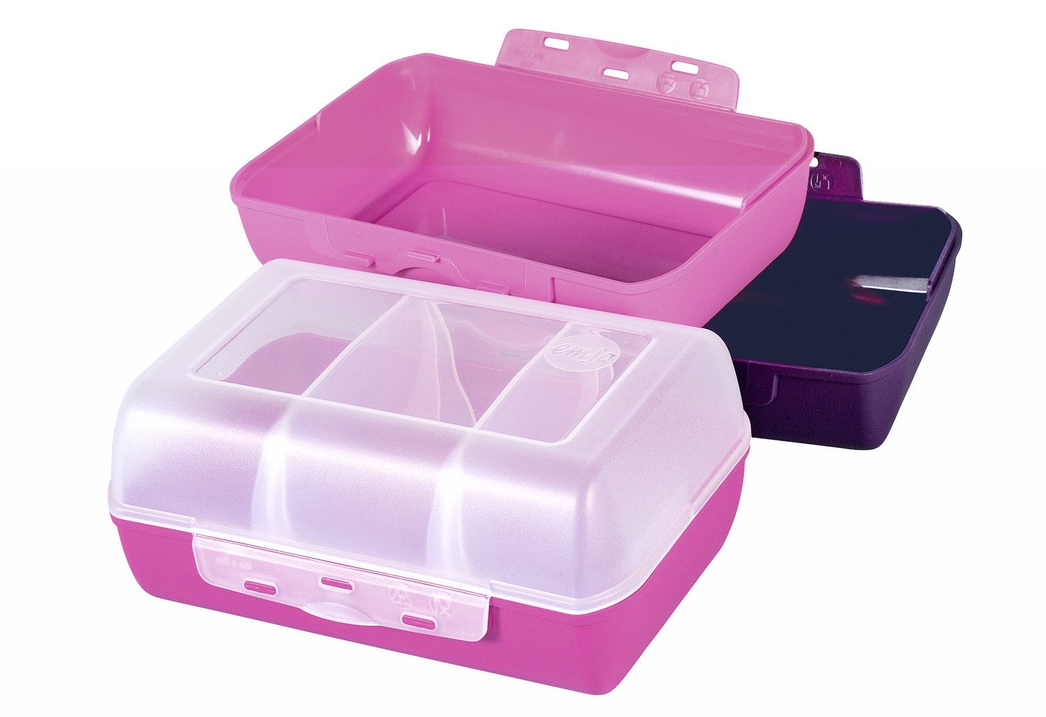Emsa Lunchbox, Kunststoff, (Set, ineinander stapelbar), 4-teilig, spülmaschinenfest, BPA-frei