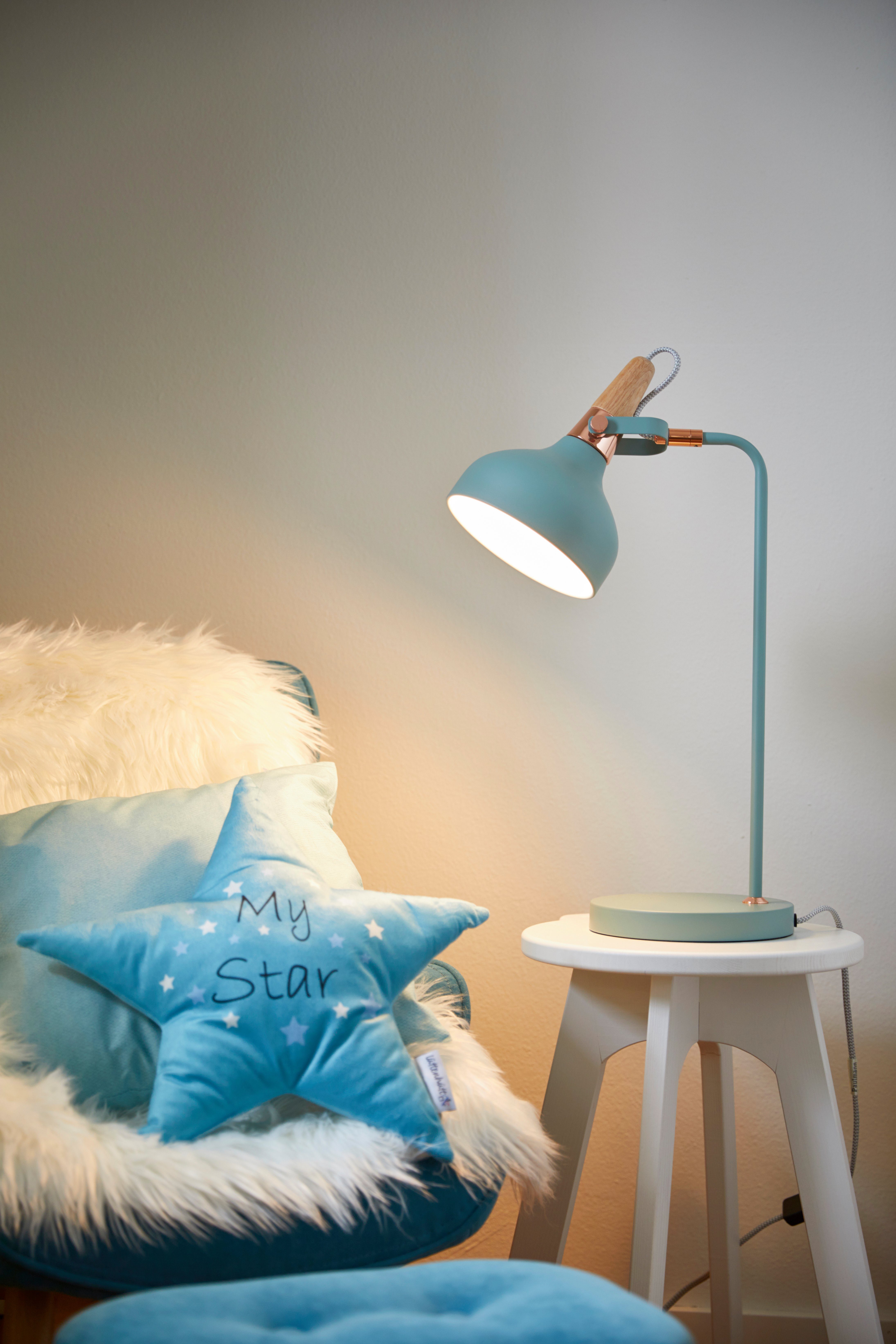 Paulmann Tischleuchte Juna, ohne Leuchtmittel, E14, 1-flammig Softgrün/Kupf günstig online kaufen