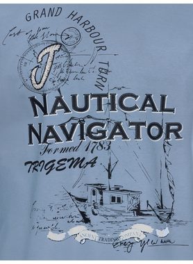 Trigema T-Shirt TRIGEMA T-Shirt mit großem Printmotiv "Nautical Navigator" (1-tlg)