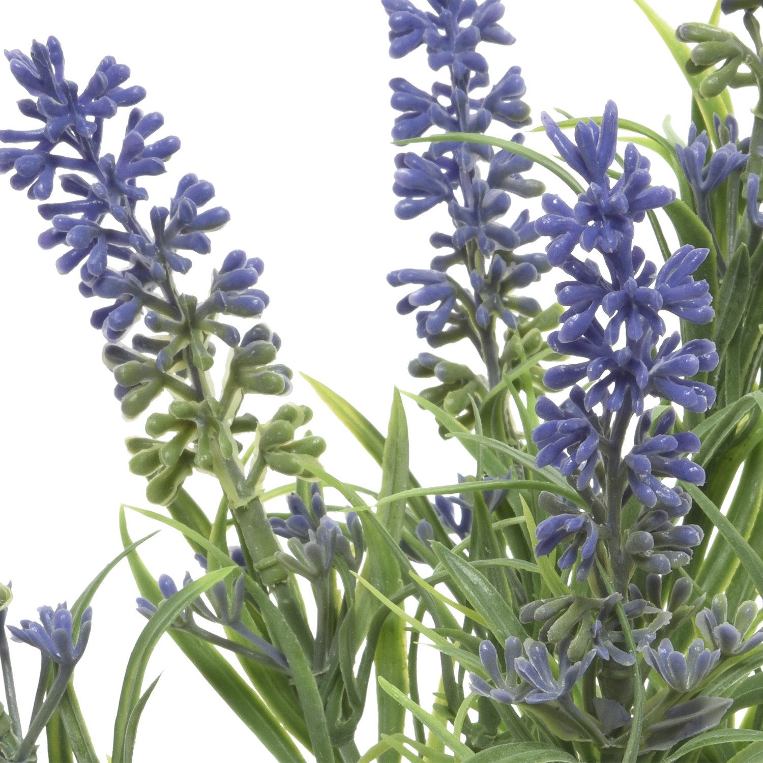 Kunstblume Lavendel Büschel mit 7 Blüten Kunstblume Kunstpflanze H: 34cm violett, MARELIDA, Höhe 34 cm – Bild 3 von 3